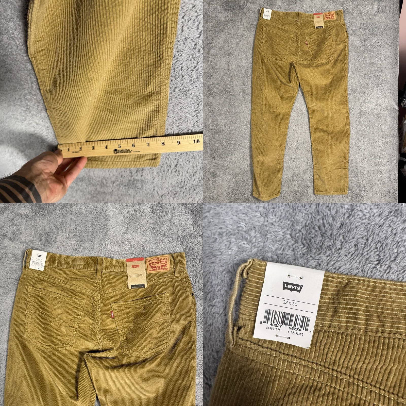 Levi's Levi's Mens 511 Slim Fit Straight Leg Corduroy Chino Pants 32x30 Brown 5 Pocket Trouser Size US 32 / EU 48 - 8 Thumbnail