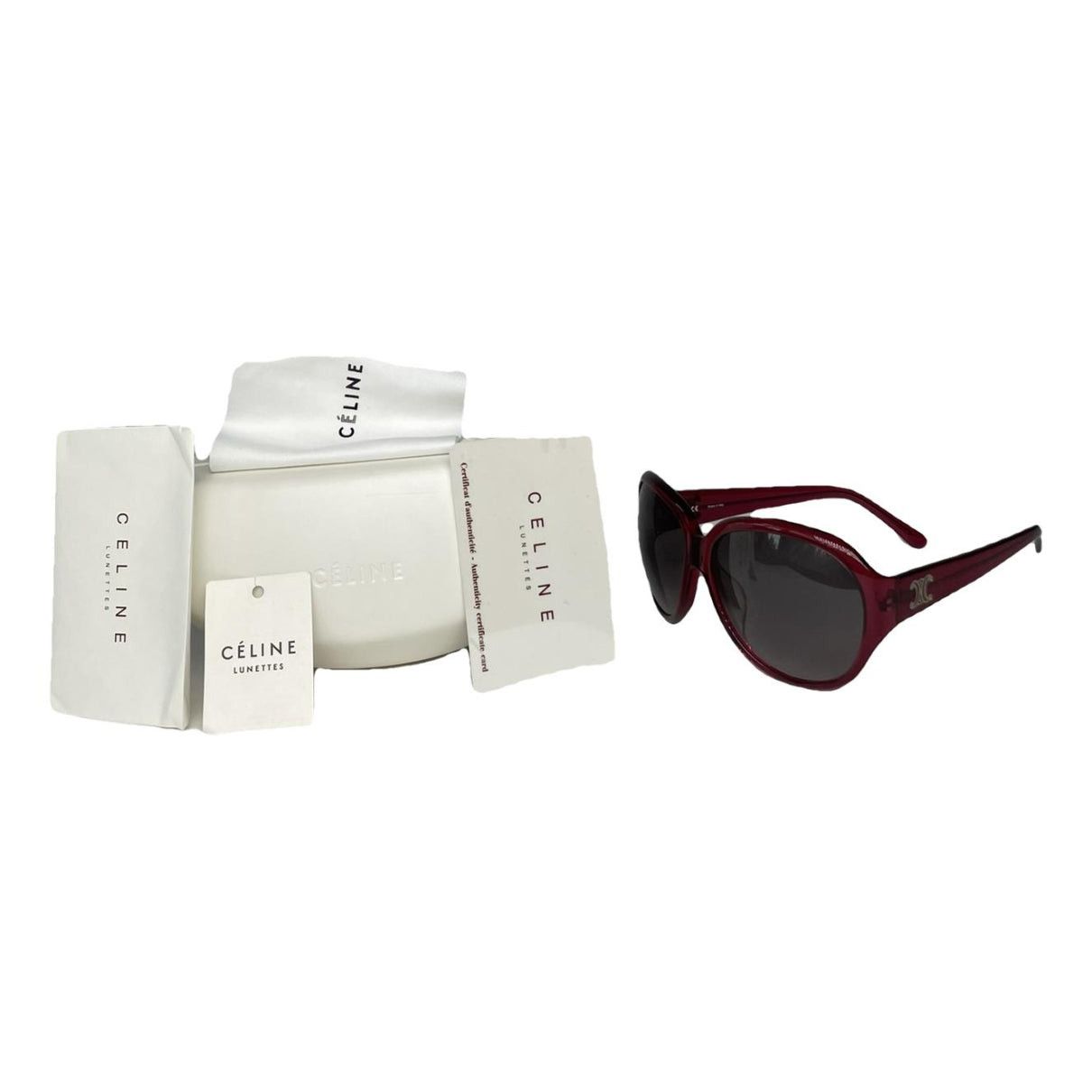 Celine Purple Plastic Sunglasses Size ONE SIZE - 1 Thumbnail