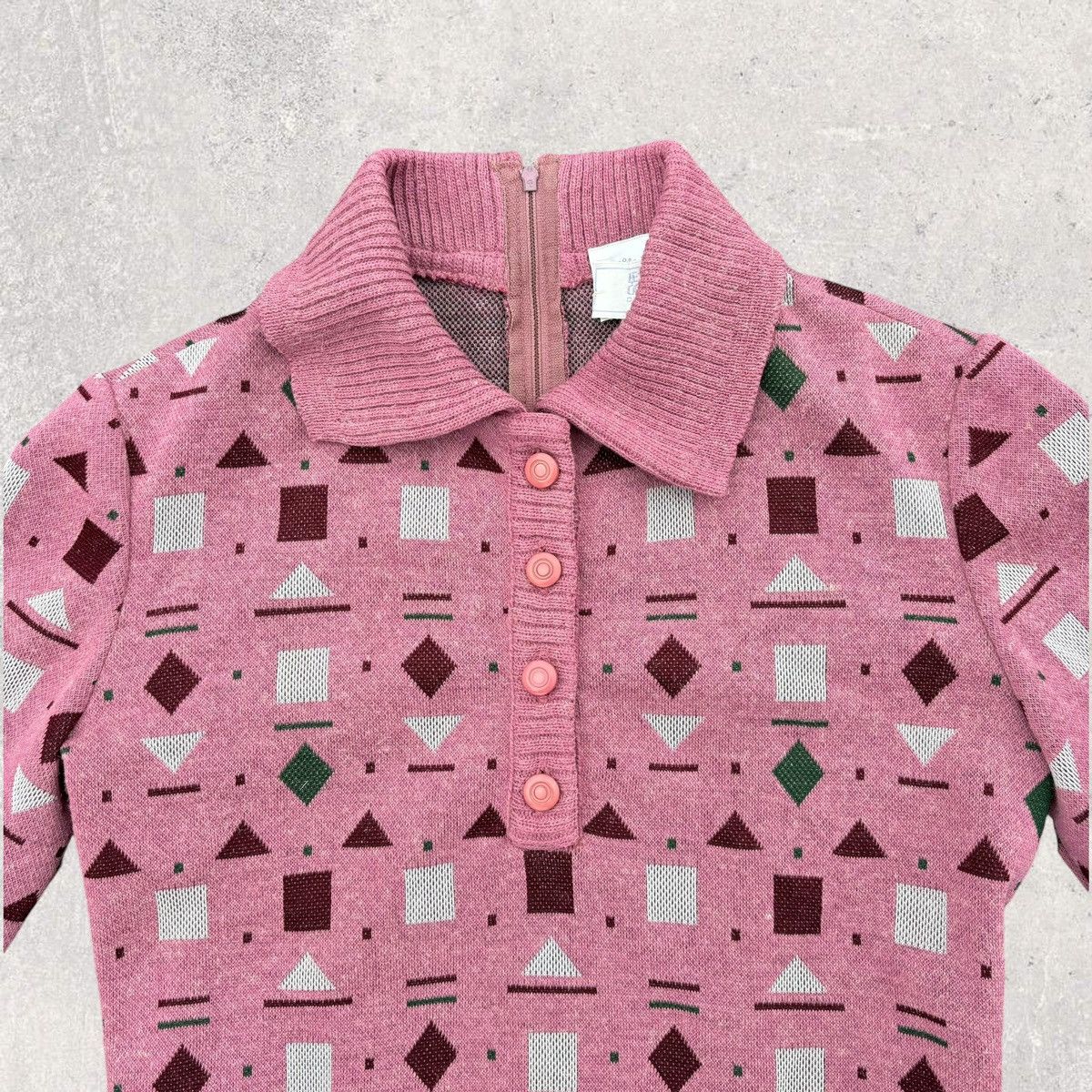 Bergdorf Goodman × Vintage 1960s Vintage Sweater Dress Size XL / US 12-14 / IT 48-50 - 3 Thumbnail