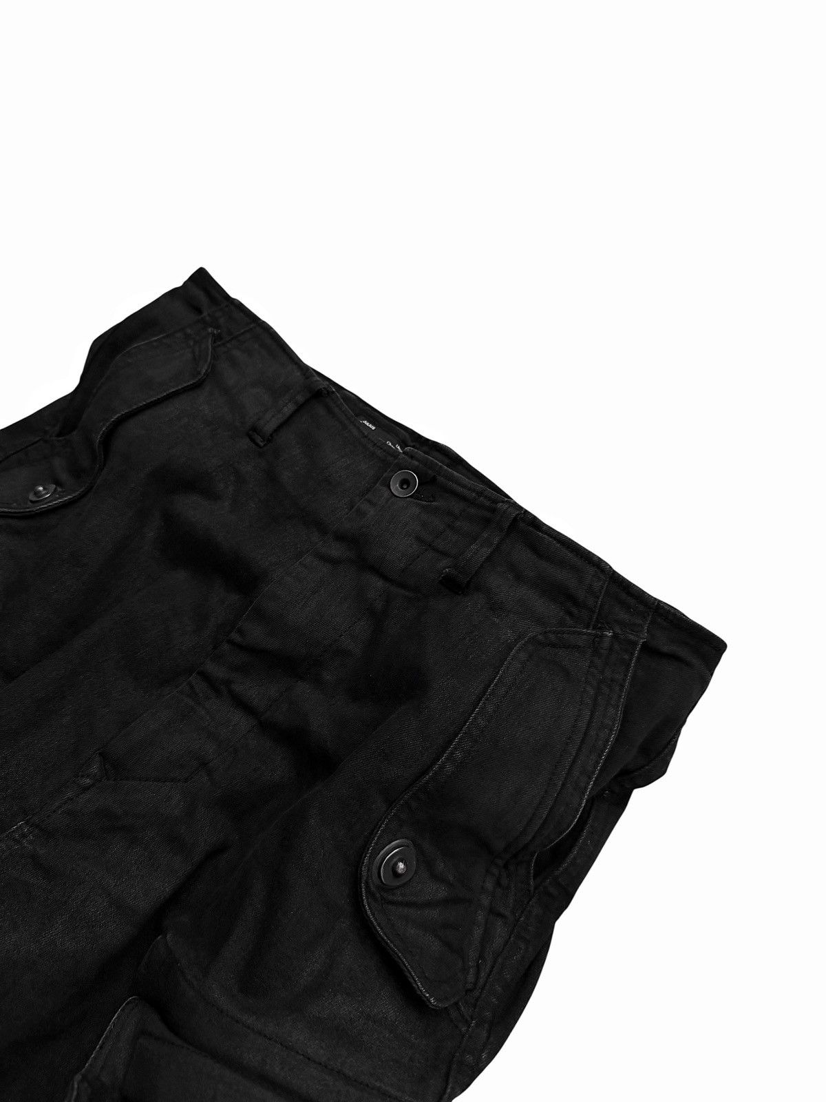 Julius Layered Black Wax Denim Gas Mask Cargo Size US 32 / EU 48 - 6 Thumbnail