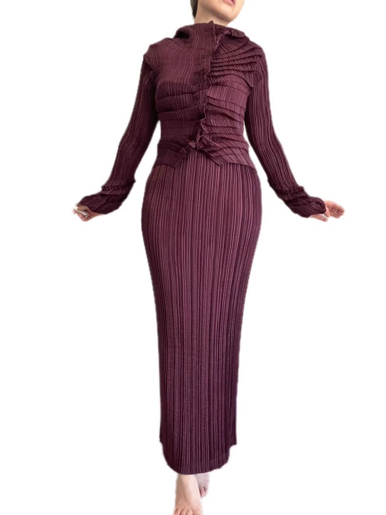 Other Issey Miyake size:2 A wine red pleated cardigan Size XS / US 0-2 / IT 36-38 - 2 Thumbnail