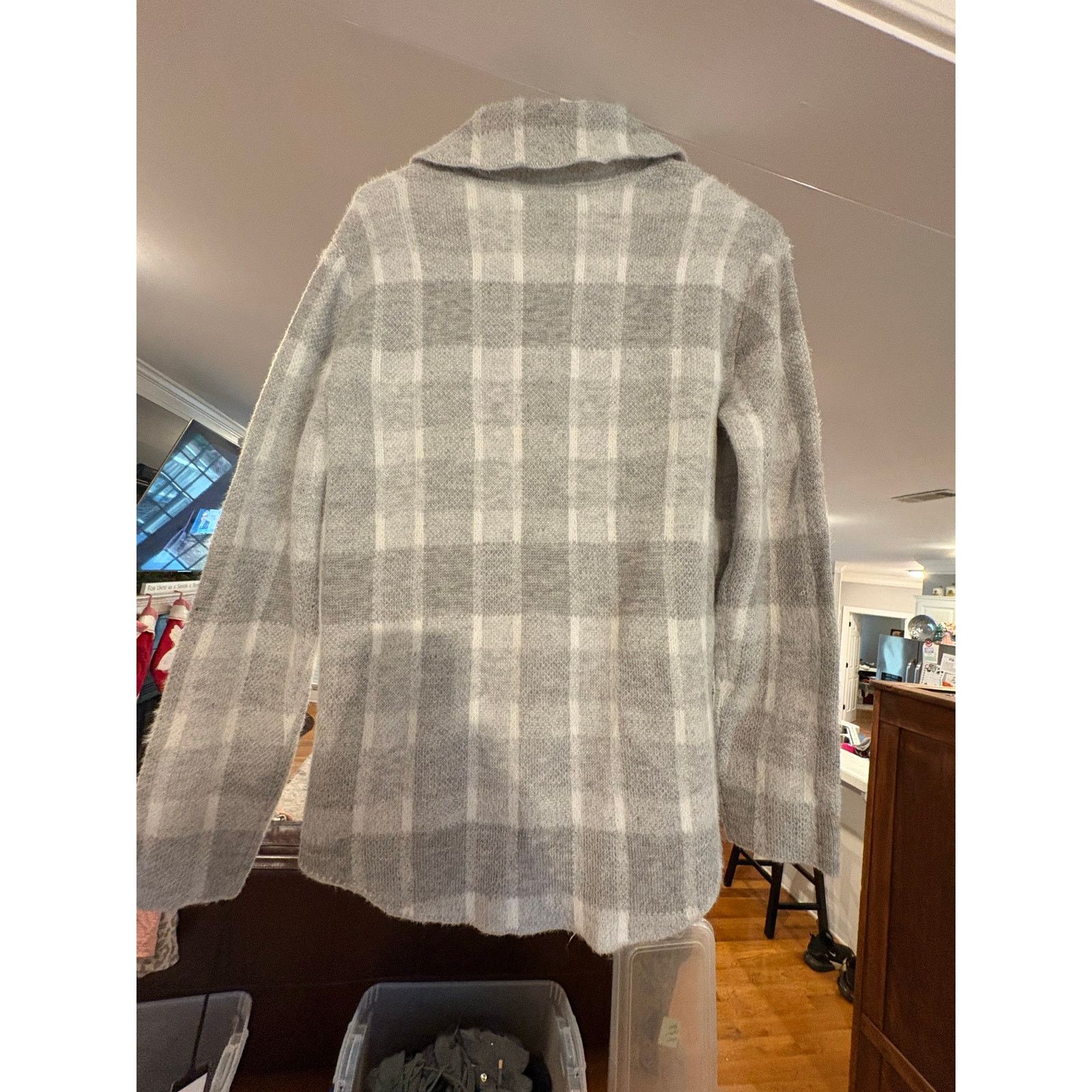 William Rast William Rast Women’s XS Gray Plaid Button Front Shirt Jacket Size XS / US 0-2 / IT 36-38 - 5 Thumbnail