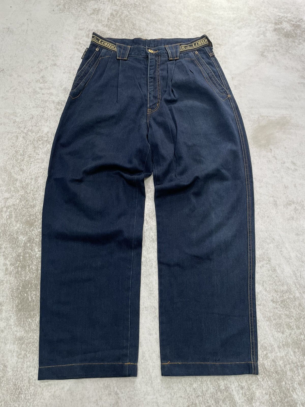 Hardy Amies 2000s hardyamies london embroidery denim pants Size US 34 / EU 50 - 1 Thumbnail