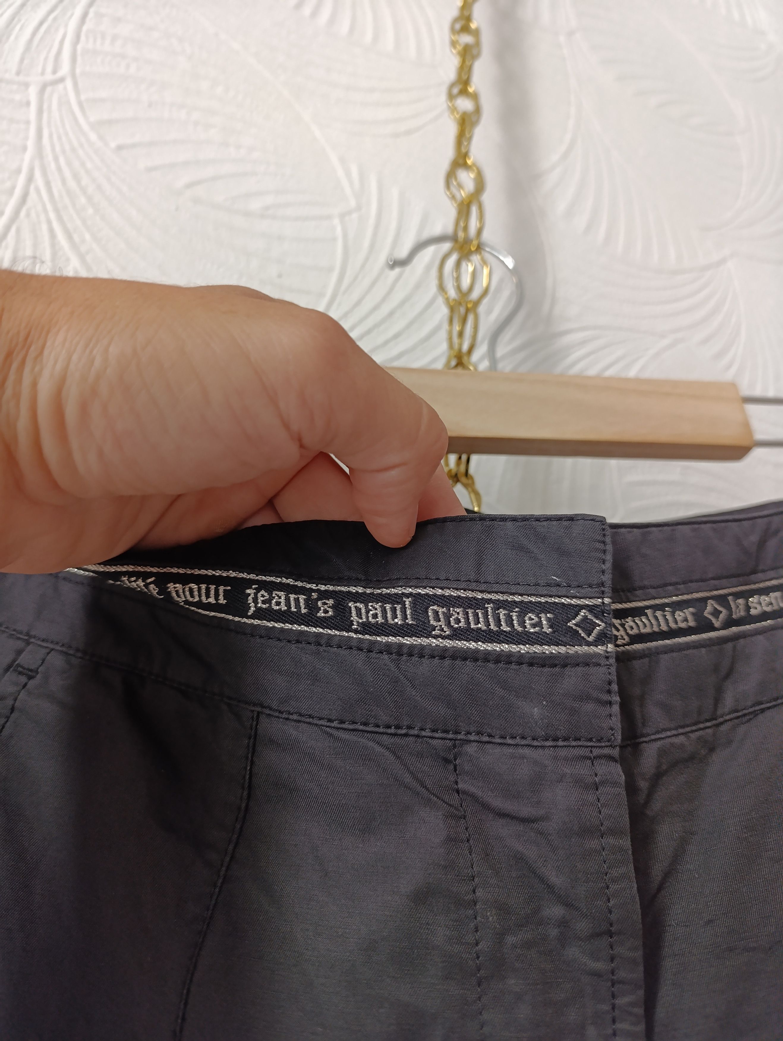 Jean Paul Gaultier JEAN'S PAUL GAULTIER WAIST LOGO TAPING DYED FLARED PANTS Size 30" / US 8 / IT 44 - 4 Thumbnail
