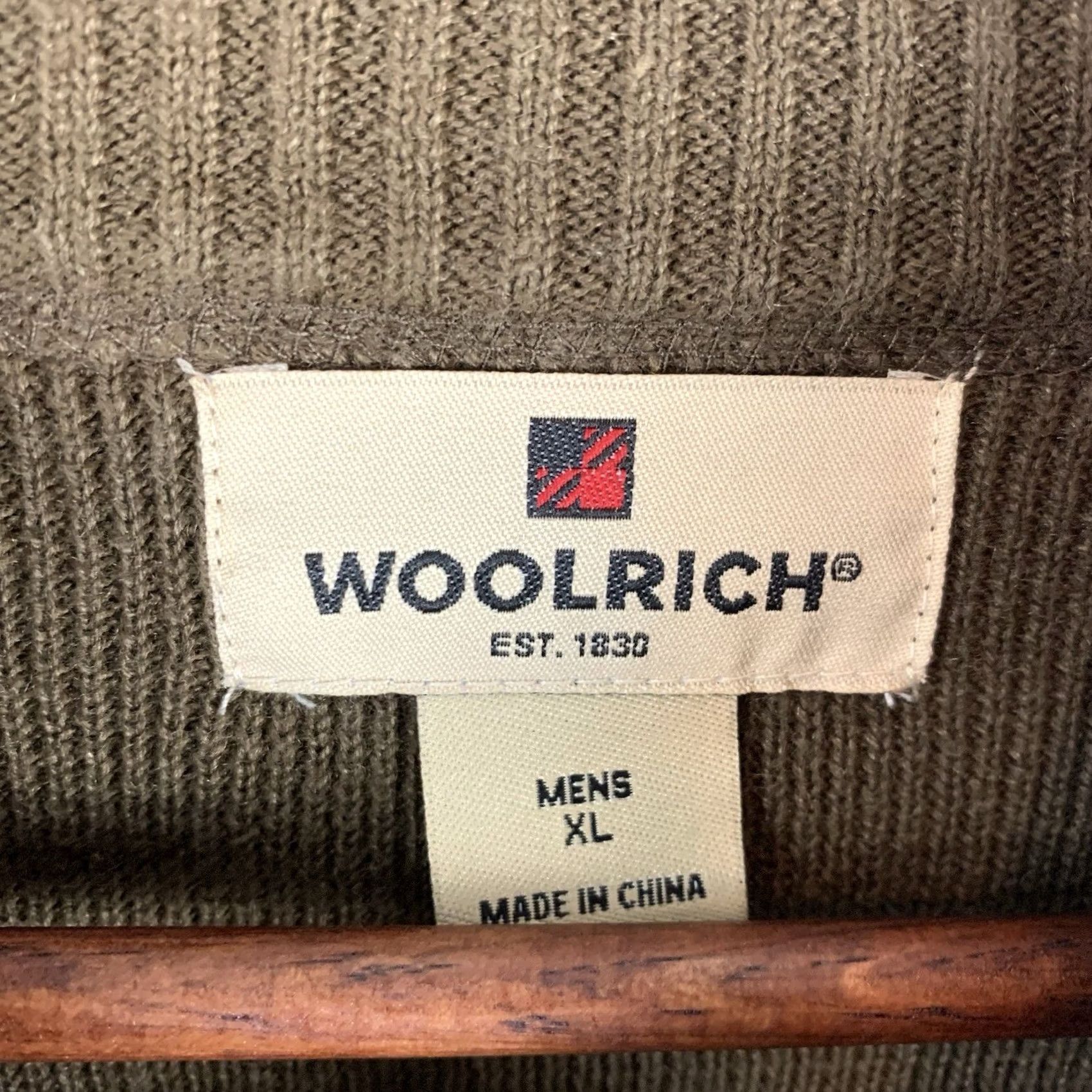 Vintage Woolrich Sweater Jacket XL Olive Brown Mens Full Zip Up Sweater Size US XL / EU 56 / 4 - 5 Thumbnail