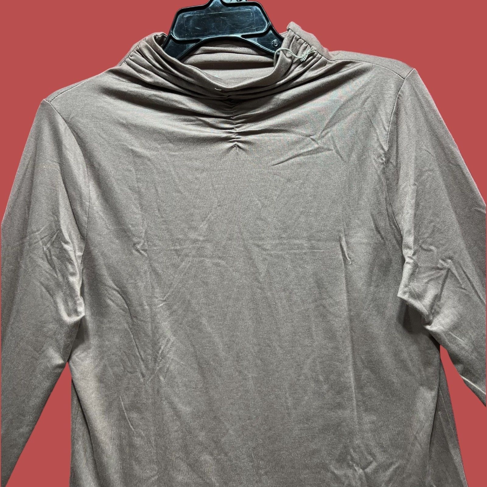 Other A New Day - Women's Long Sleeve Mock Turtleneck T-Shirt - Br Size M / US 6-8 / IT 42-44 - 11 Thumbnail
