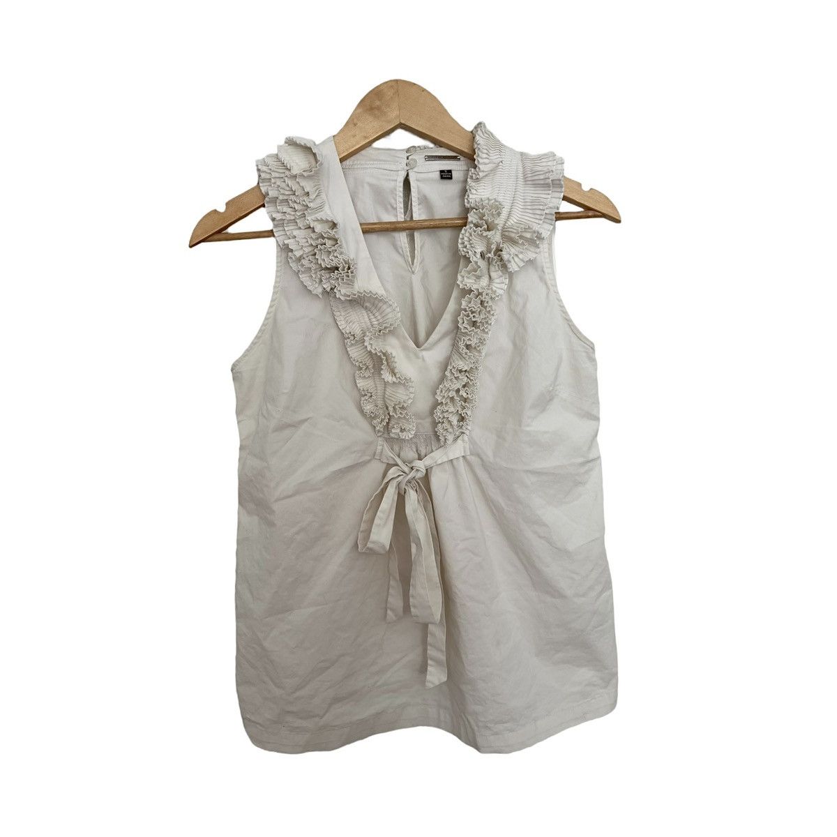 Vintage Ruffle frill sleeveless top Size S / US 4 / IT 40 - 1 Thumbnail