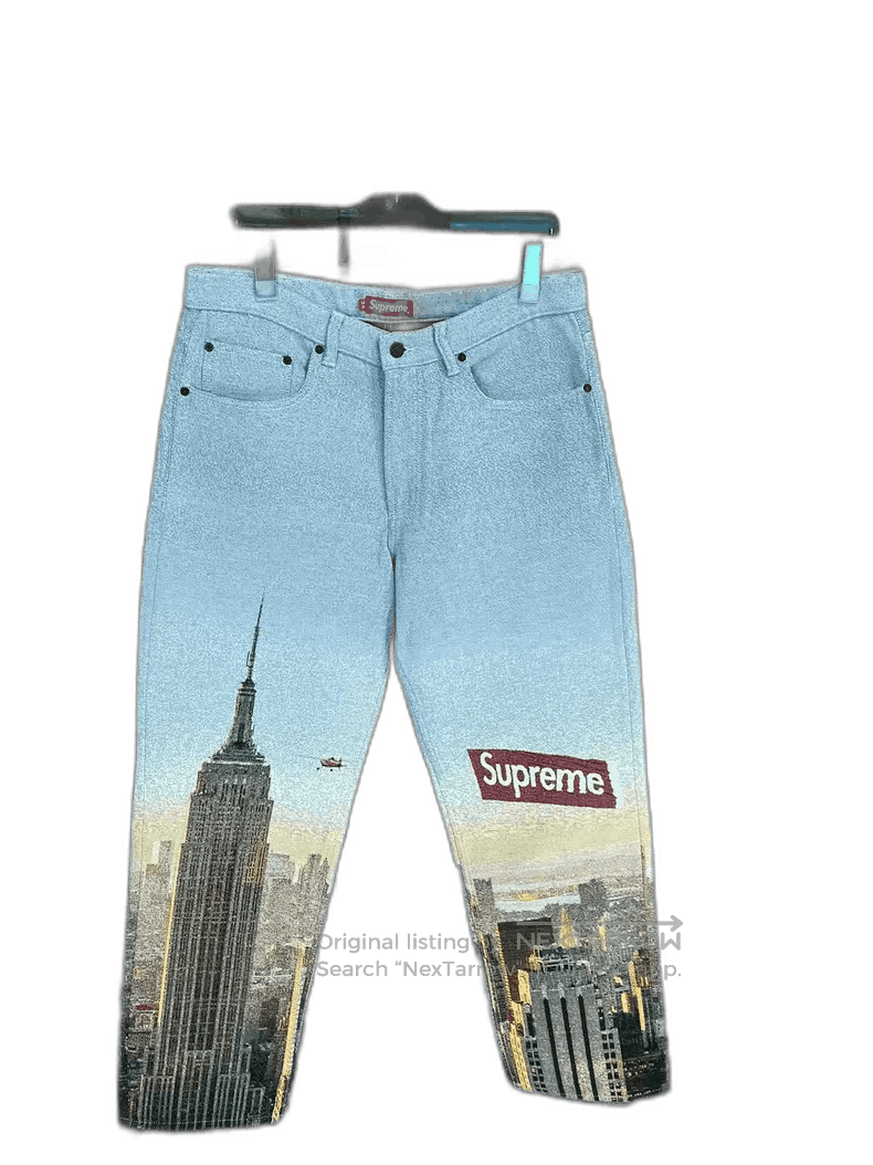 Supreme Supreme Aerial Tapestry Denim Pants. Size US 34 / EU 50 - 1 Thumbnail