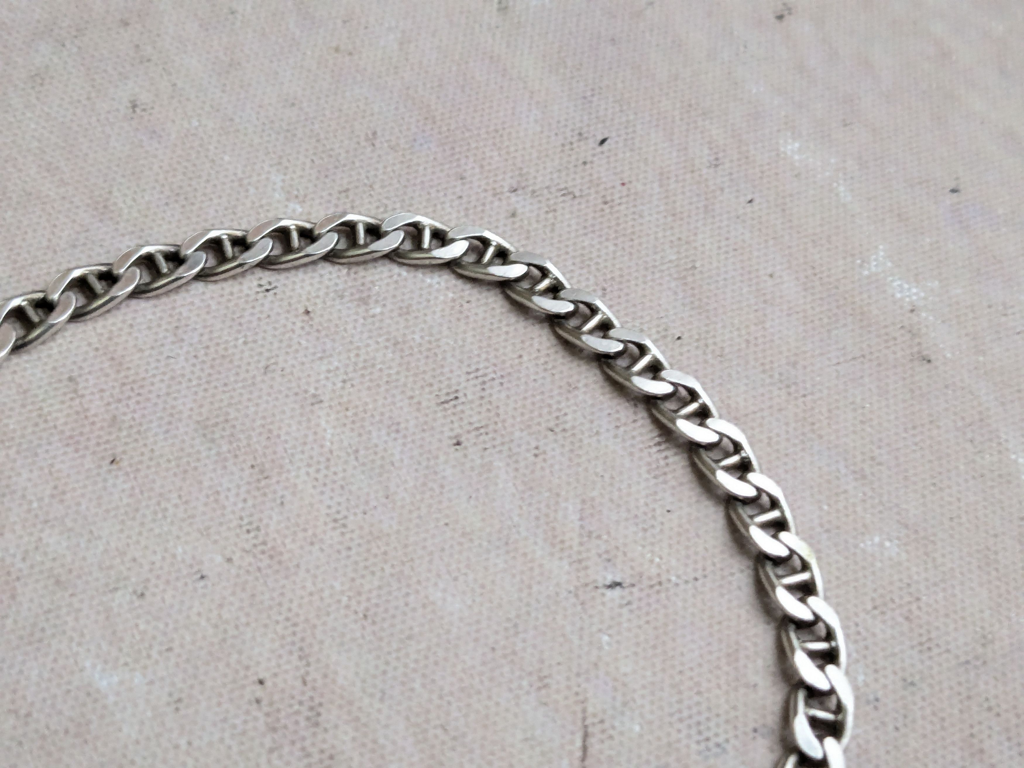 Jewelry Sterling Silver Bracelet Mariner Anchor 8.25" Size ONE SIZE - 3 Thumbnail