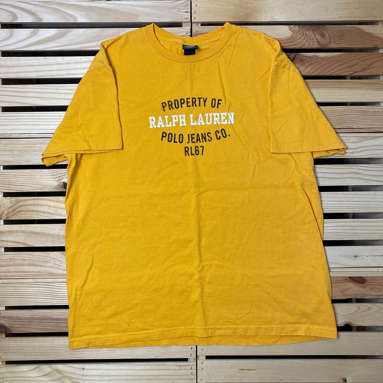 Polo Ralph Lauren Vintage Polo Jeans Co. Ralph Lauren Yellow Tee Size Large Size US L / EU 52-54 / 3 - 1 Thumbnail