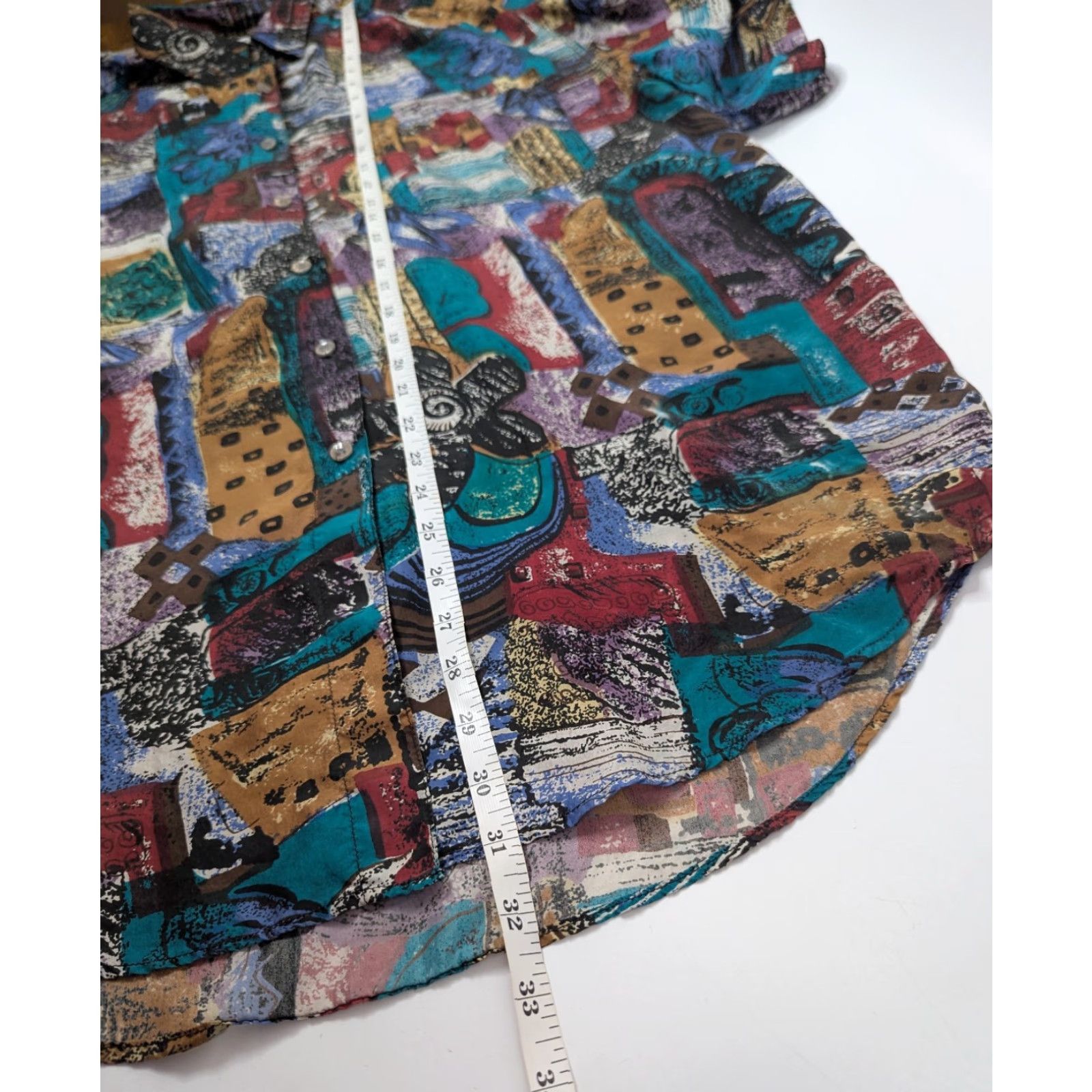 Vintage VINTAGE Jane Ashley Shirt Button Silk Short Sleeve Abstract Psychedelic Hawaiian Size M Size US M / EU 48-50 / 2 - 5 Thumbnail