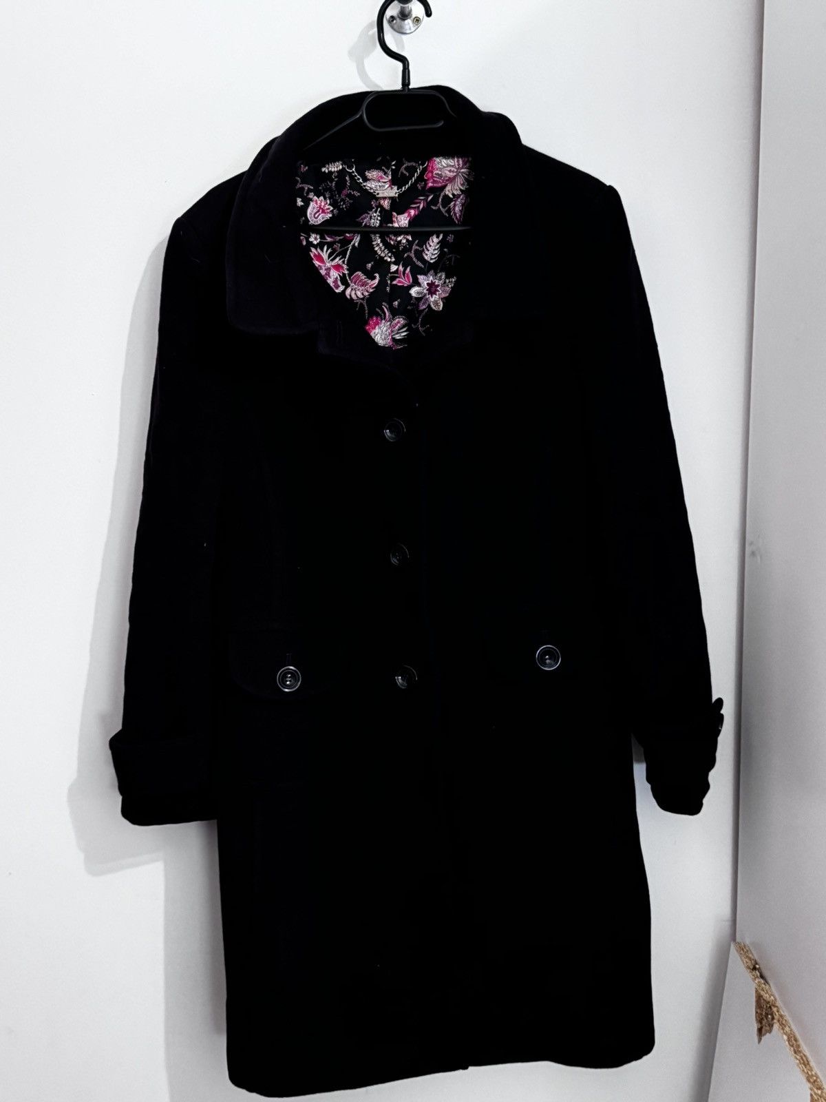 NEXT Next Luxury Italian Limonta Fabric Trench Coat Navy Blue Size XL / US 12-14 / IT 48-50 - 2 Thumbnail