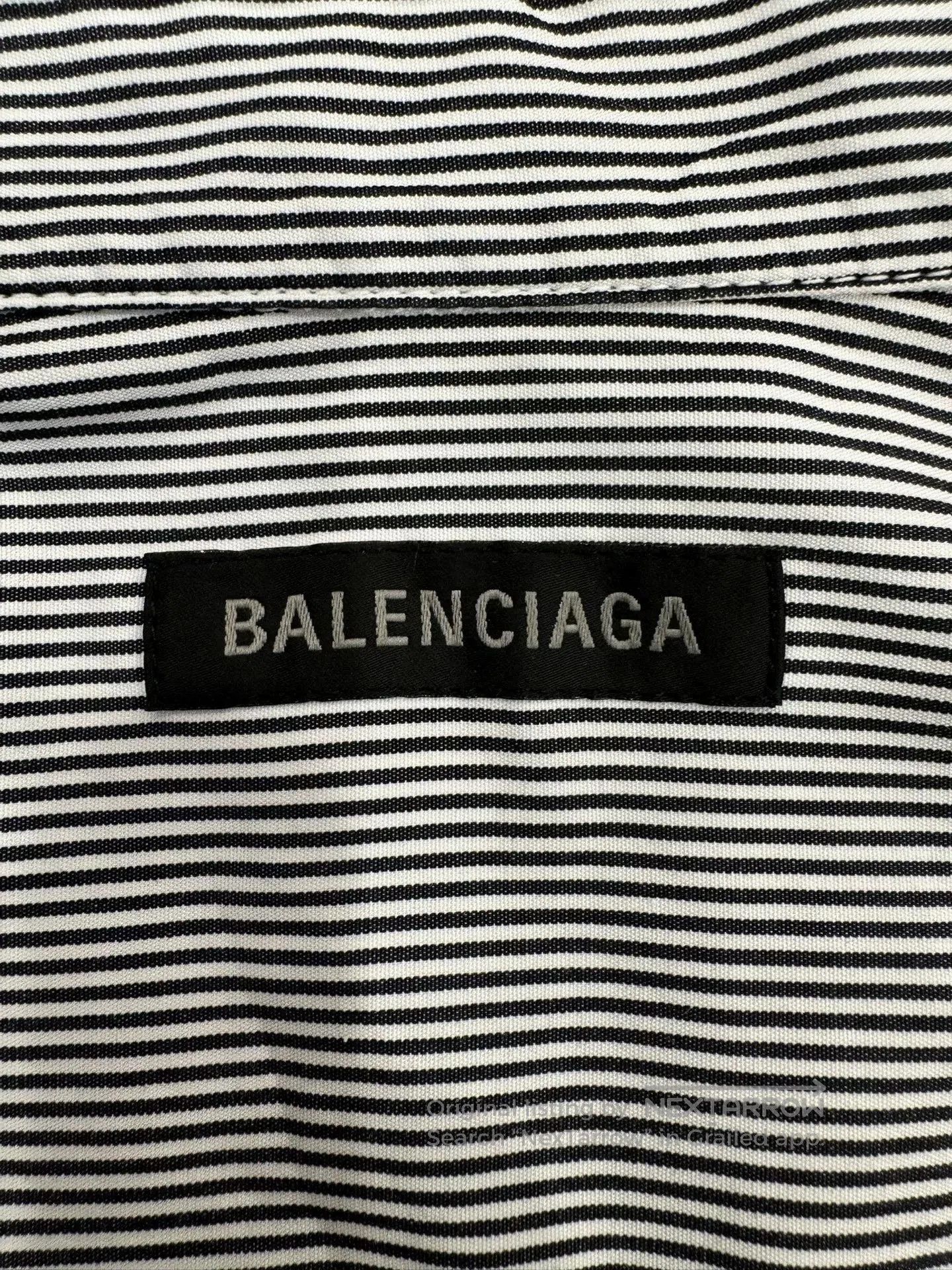 Balenciaga Balenciaga Women's Striped Logo Shirt. Size XS / US 0-2 / IT 36-38 - 5 Thumbnail