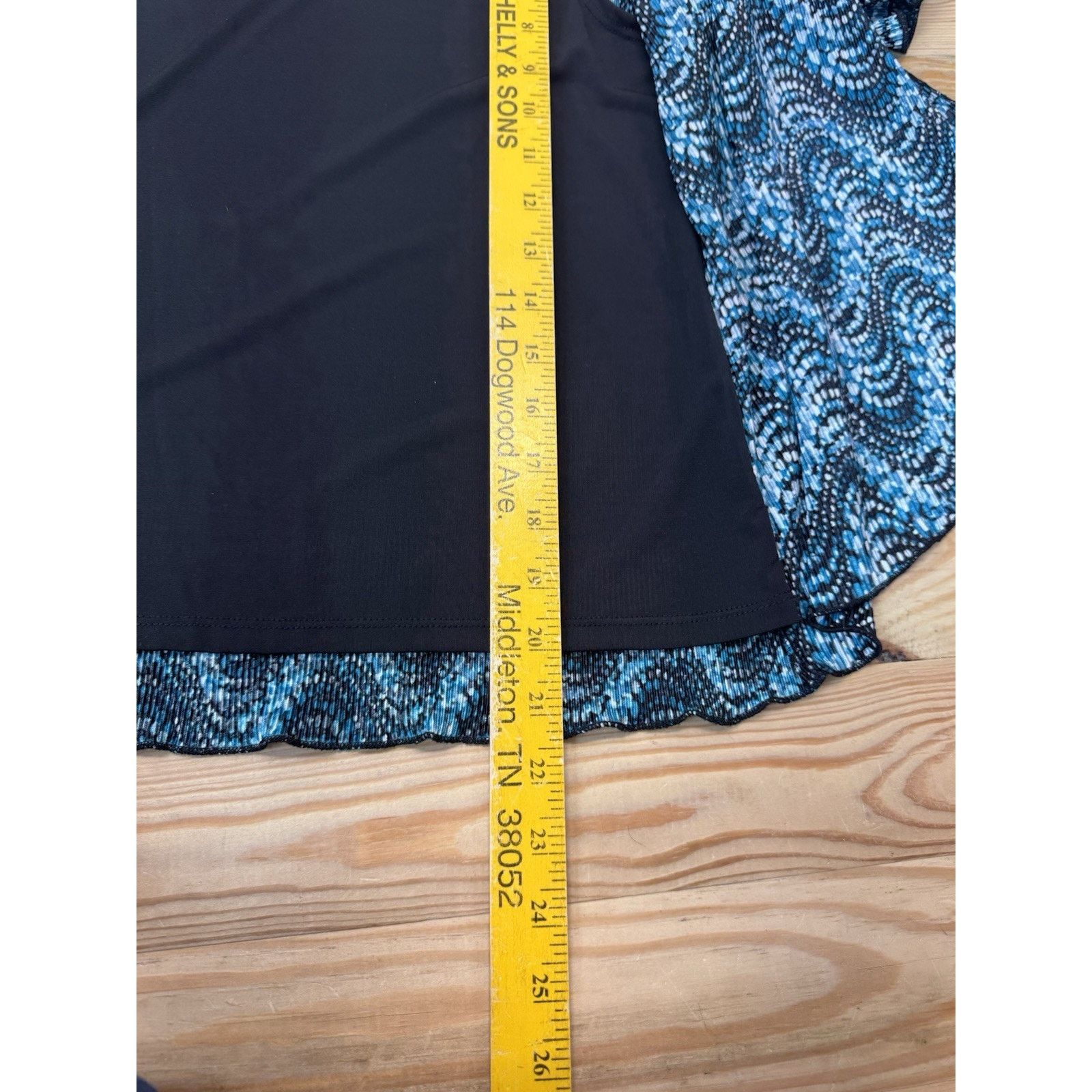 Other Notations Shirt Women’s Petite S Cardigan Tank Teal Black Size S / US 4 / IT 40 - 7 Thumbnail
