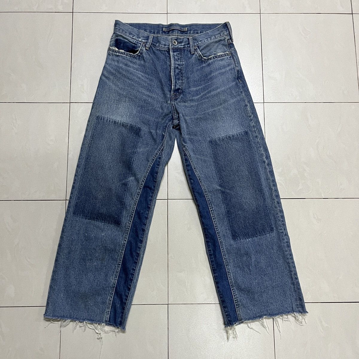 Hysteric Glamour × If Six Was Nine × Le Grande Bleu (L.G.B.) G.O.A Nimes Distressed Jeans Size 28" / US 6 / IT 42 - 2 Thumbnail