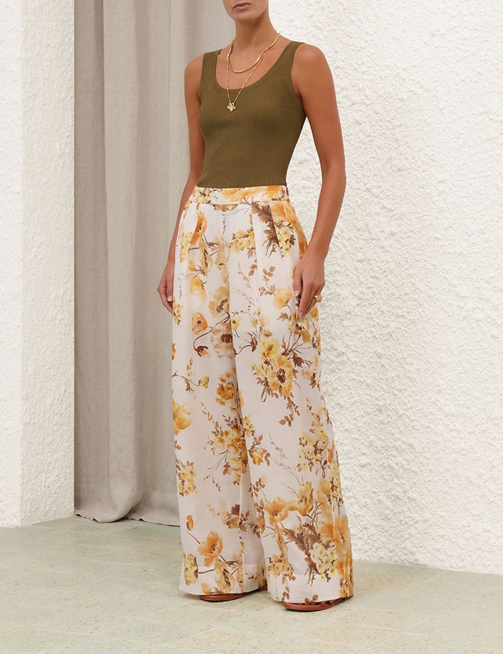 Zimmermann oc11z0525 Ottie Wide Leg Pant in Multicolor Size 27" / US 4 / IT 40 - 3 Thumbnail