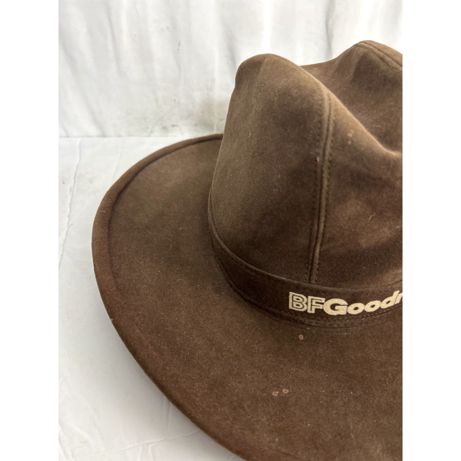 Hoodrich VINTAGE BF GOODRICH Brown Suede Cowboy Hat XL Men Union Made Cowboy Hat XL Brown Western Suede Men Size ONE SIZE - 4 Thumbnail
