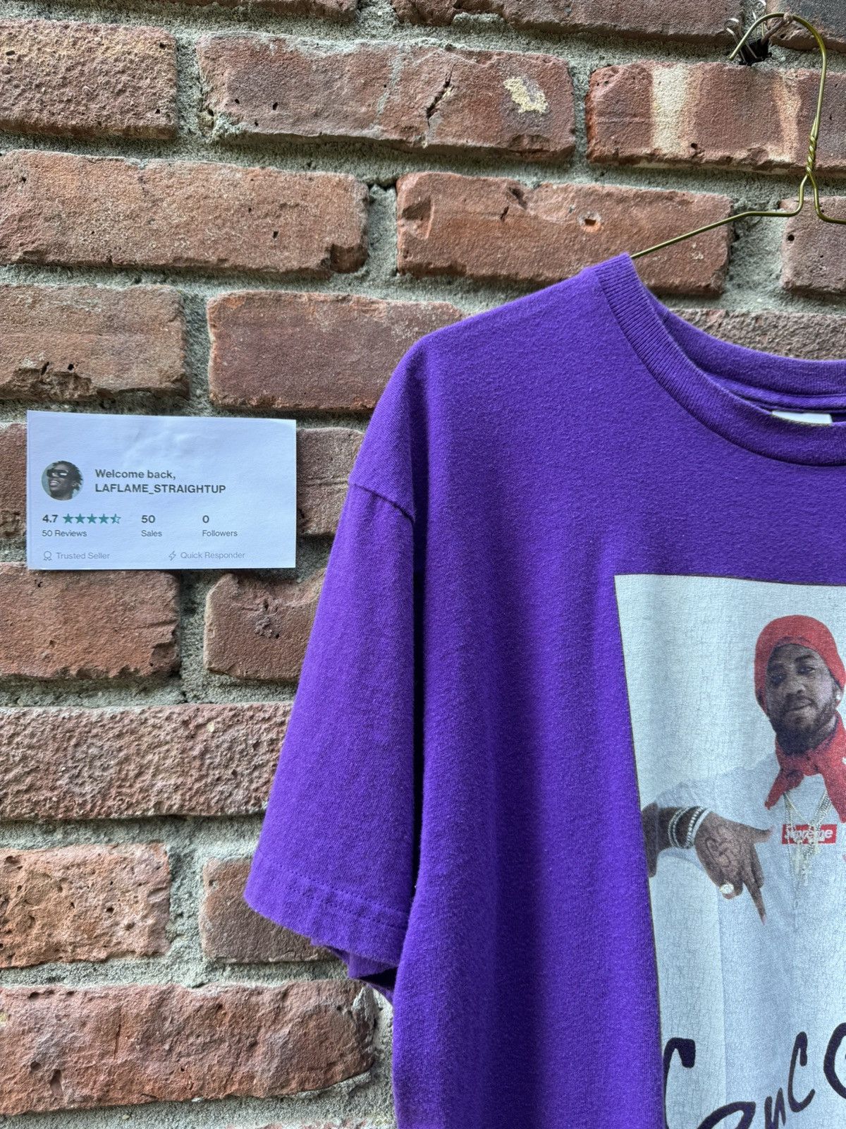 Supreme Supreme Gucci Mane Tee Purp FINAL PRICE DROP!!— Size US L / EU 52-54 / 3 - 3 Thumbnail