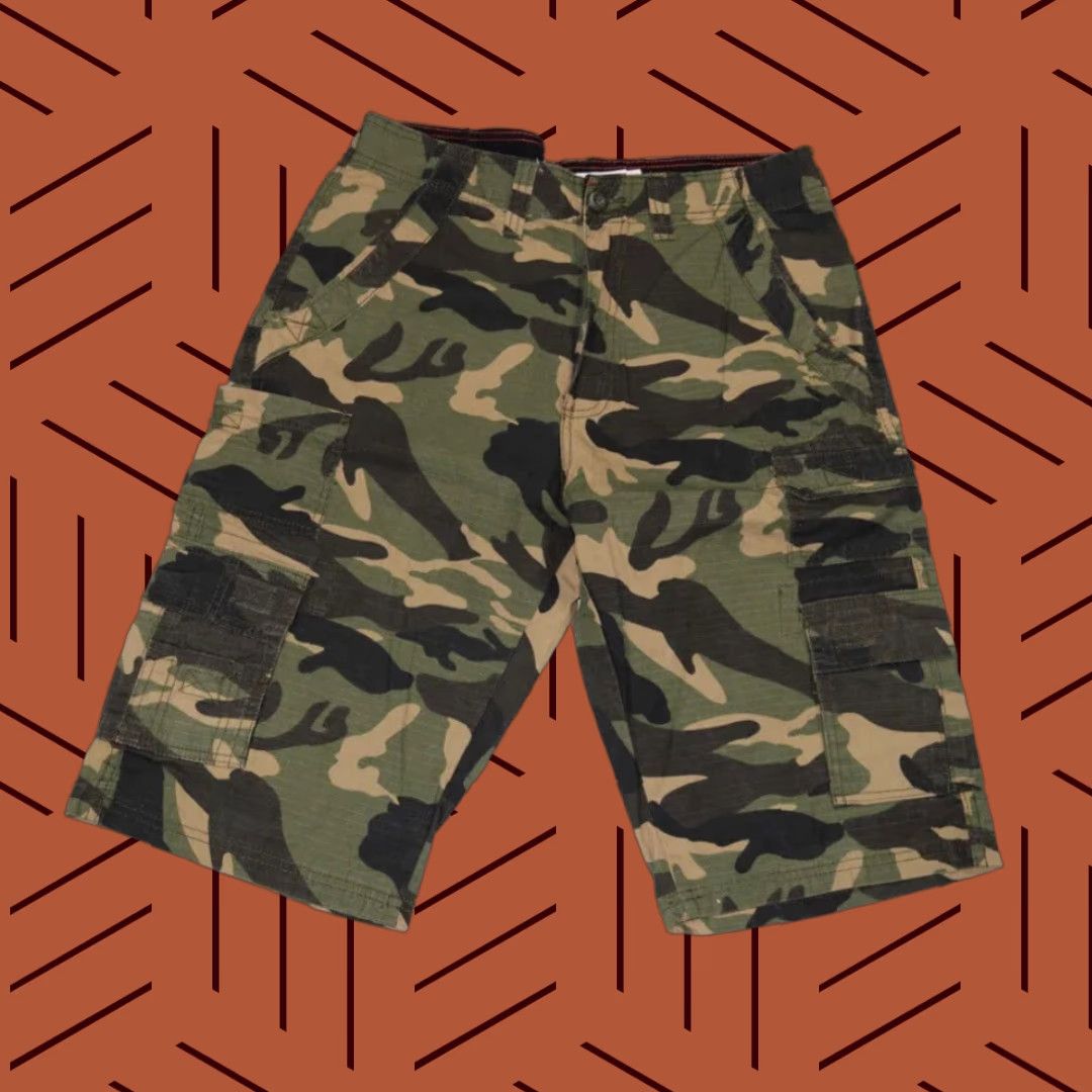 Vintage COMPANY 81 CARGO PANTS CAMO GREEN BROWN POCKETS 13" INSEAM MENS 34 WAIST CANVAS WORKWEAR Army 2000s Mens Size US 34 / EU 50 - 1 Thumbnail