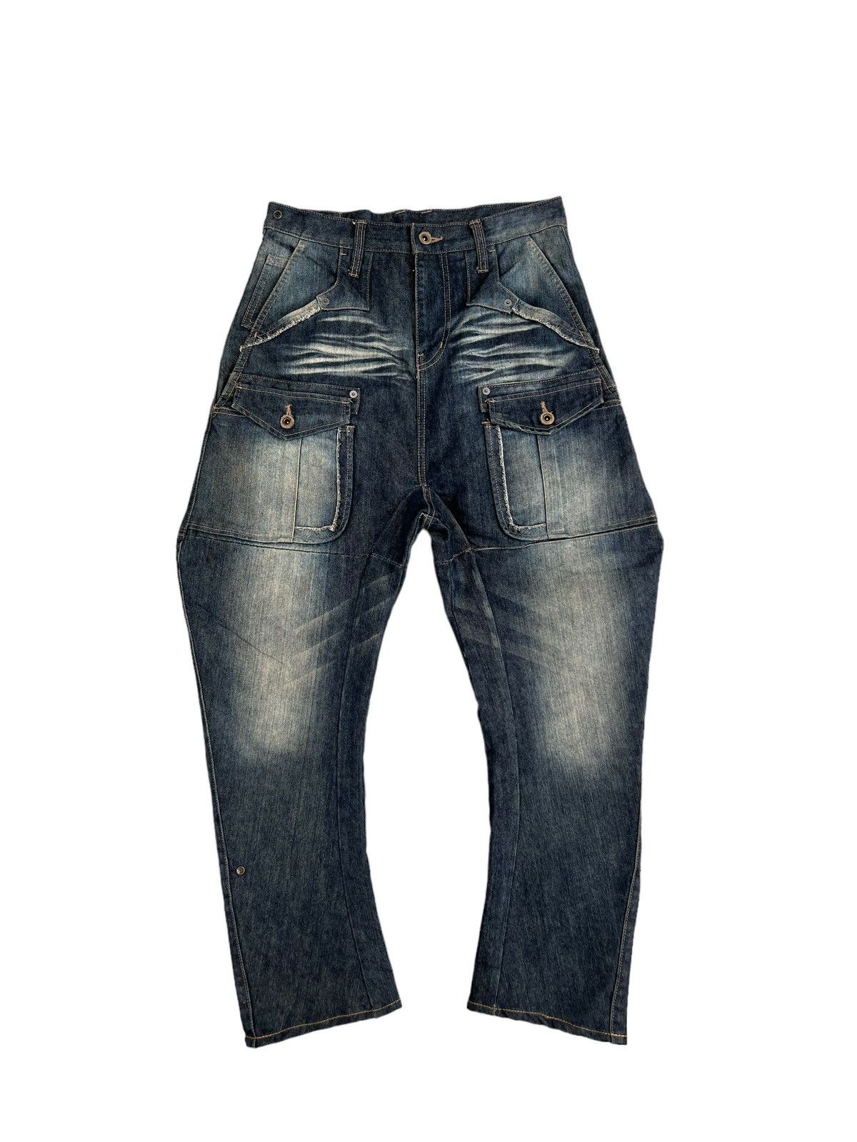image of Vintage Ppfm Muddy Denim Balloon Jeans, Men's (Size 31)