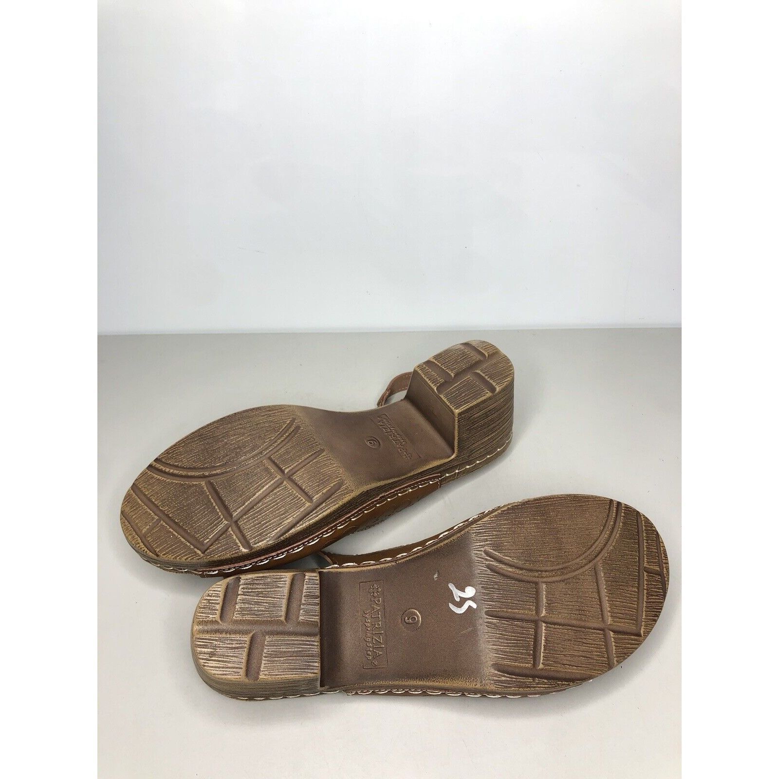 Spring Court Patrizia Spring Step Brown Leather Perforated Heel Sandals W Size US 9 / IT 39 - 7 Thumbnail