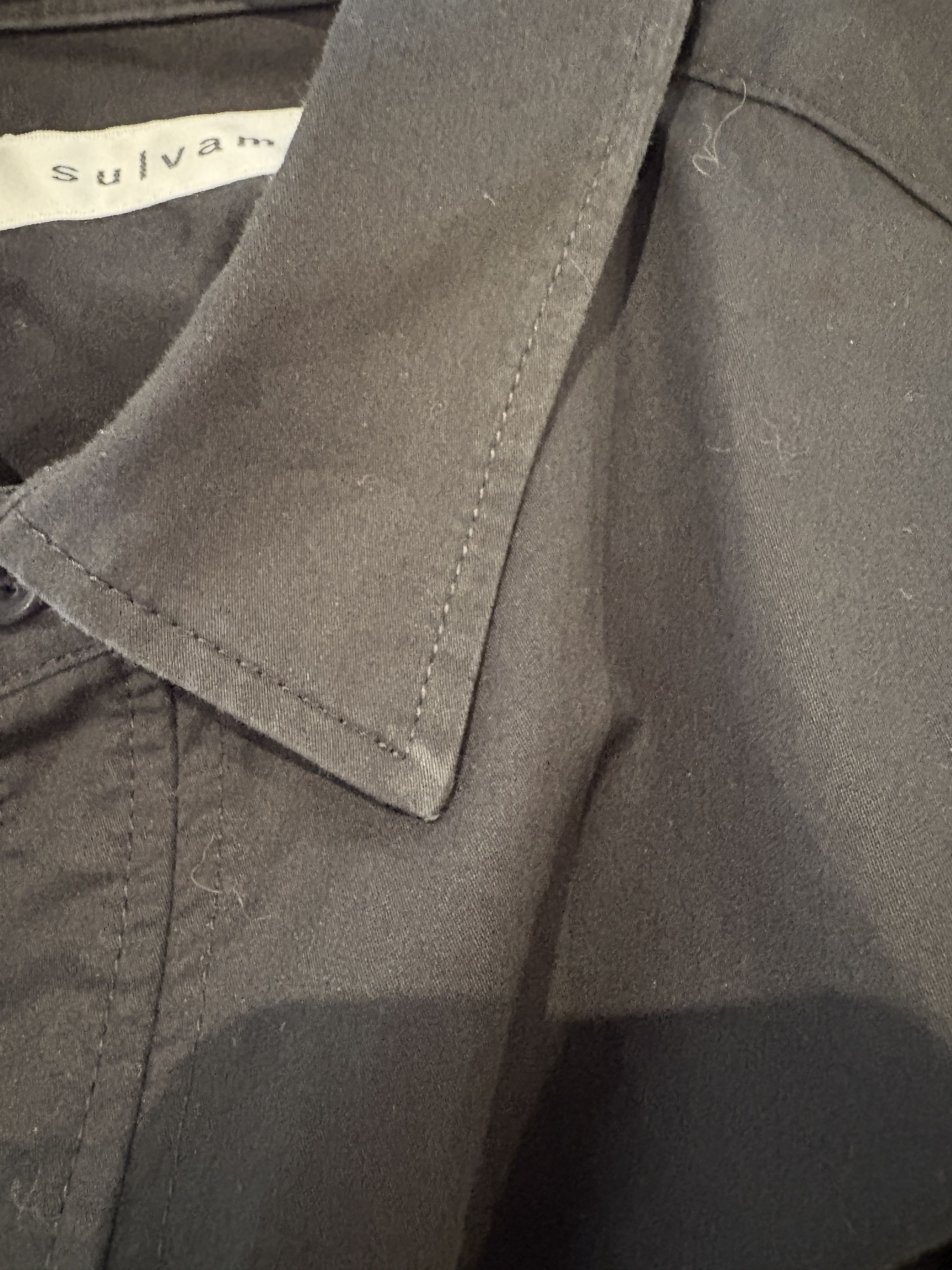 Sulvam Black String Shirt Size US M / EU 48-50 / 2 - 7 Thumbnail