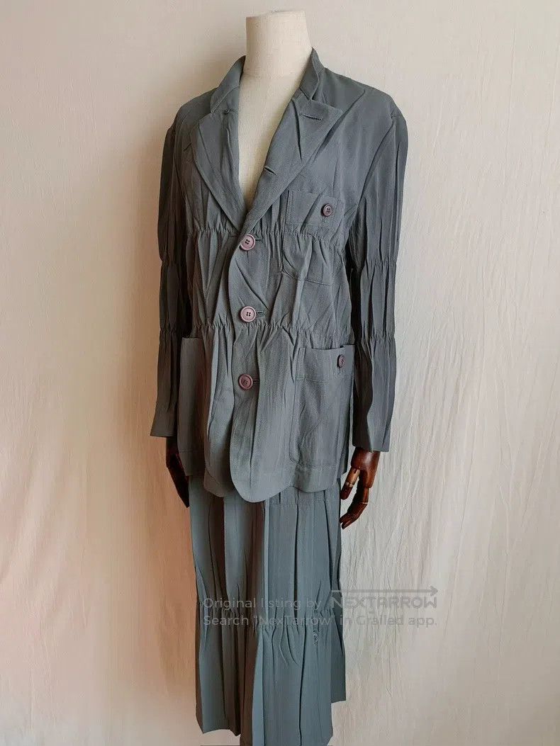 Issey Miyake Issey Miyake Mist Blue-gray Coat Size M / US 6-8 / IT 42-44 - 4 Thumbnail