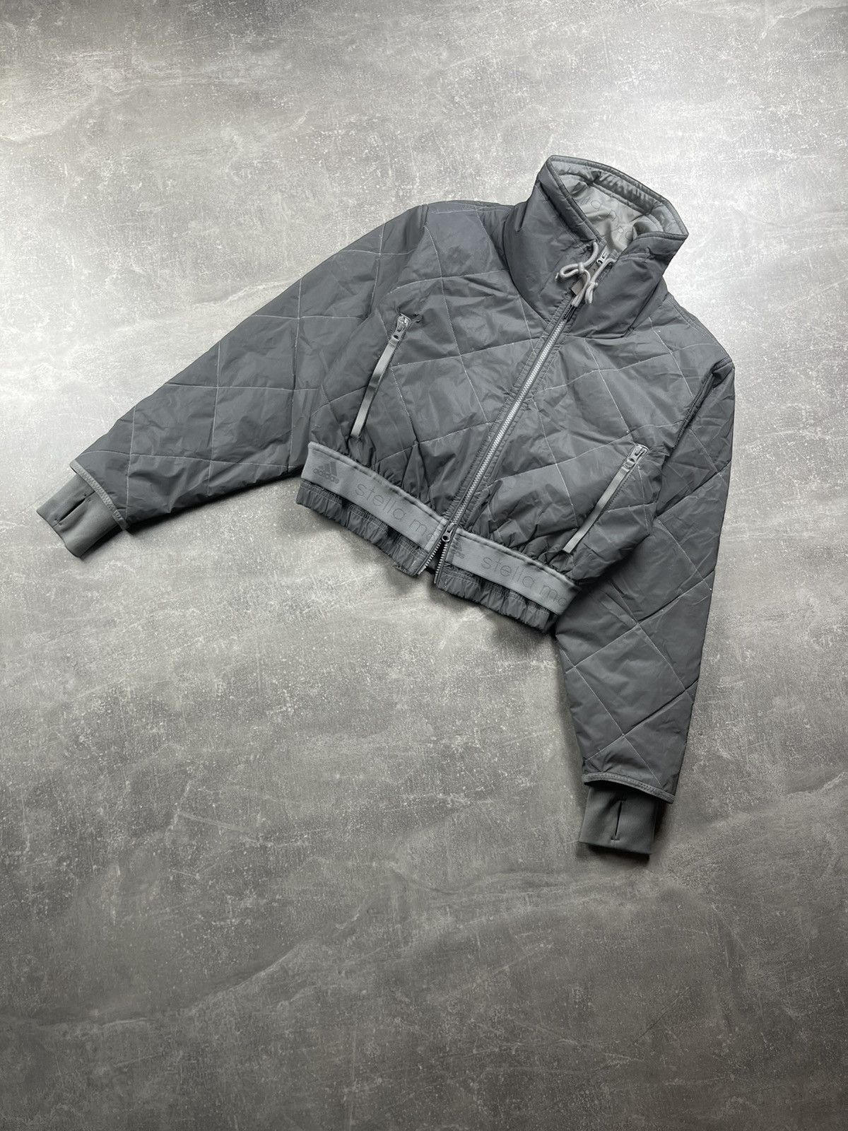 Adidas × Stella McCartney Adidas Stella McCartney Reflective Quilted Jacket Gray Size M / US 6-8 / IT 42-44 - 1 Thumbnail