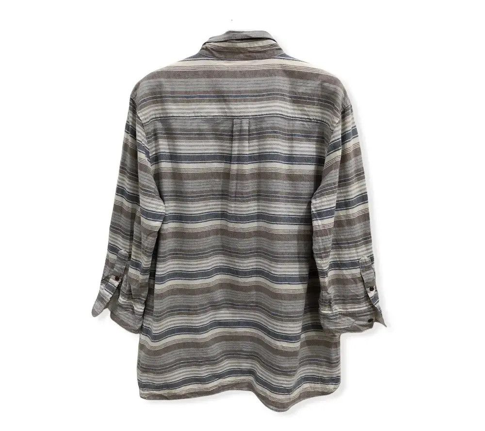 Flannel × Japanese Brand Monsieur Nicole Striped Design Flannel Shirt 👕 Size US M / EU 48-50 / 2 - 4 Thumbnail