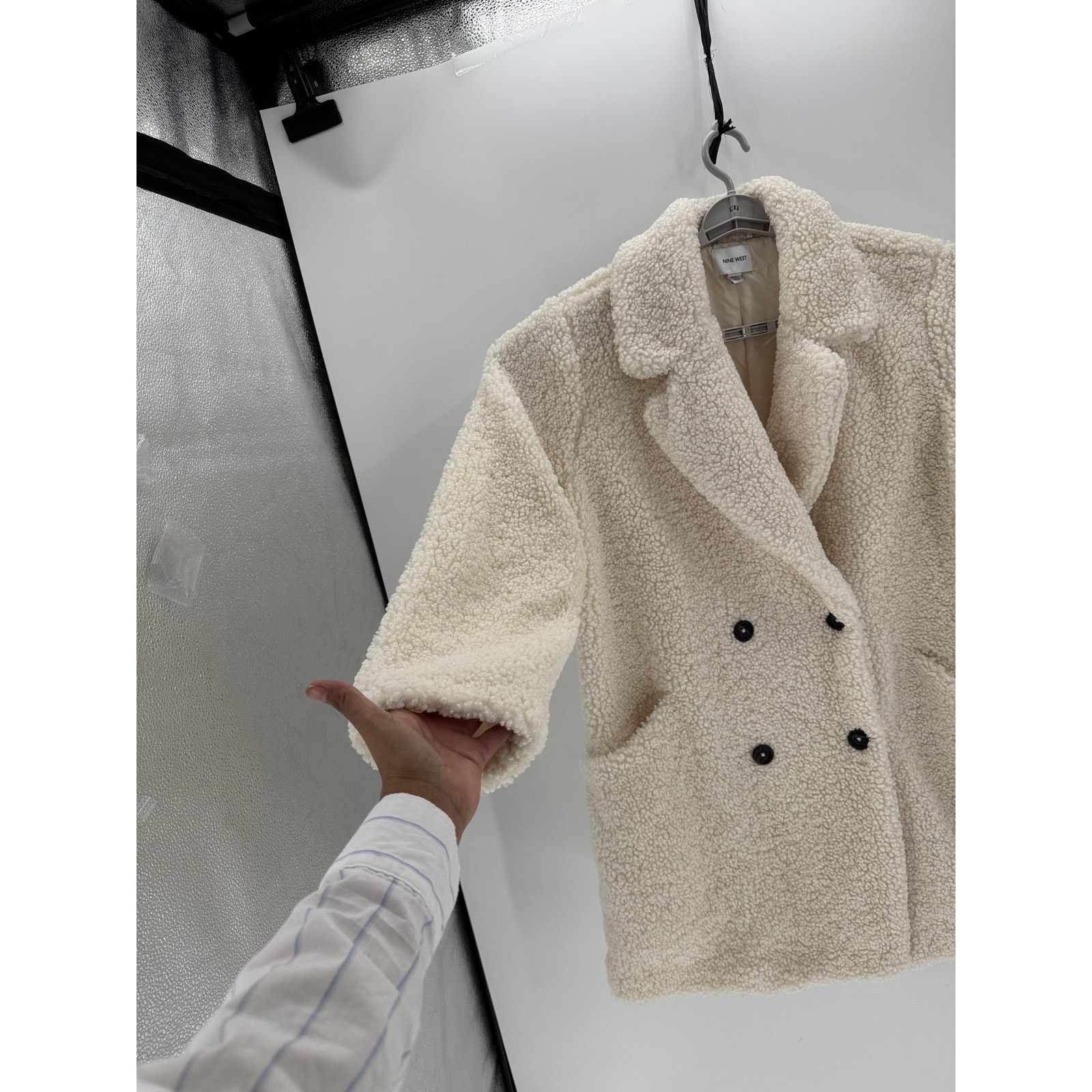 Nine West Nine West double-breasted teddy coat Daisy Dew 2XL pockets Size XXL / US 16-18 / IT 52-54 - 8 Thumbnail