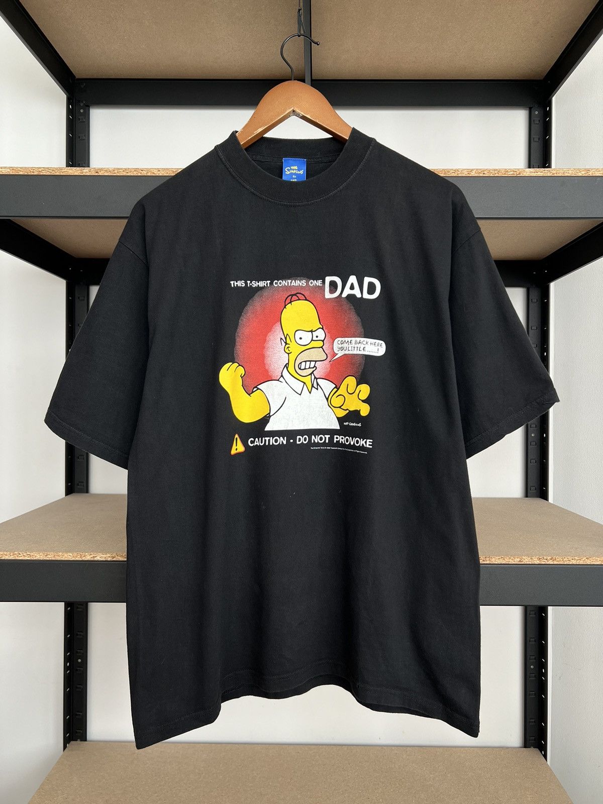 Cartoon Network Vintage 1998 The Simpsons Angry Homer Cartoon Black T-shirt Size US L / EU 52-54 / 3 - 1 Thumbnail