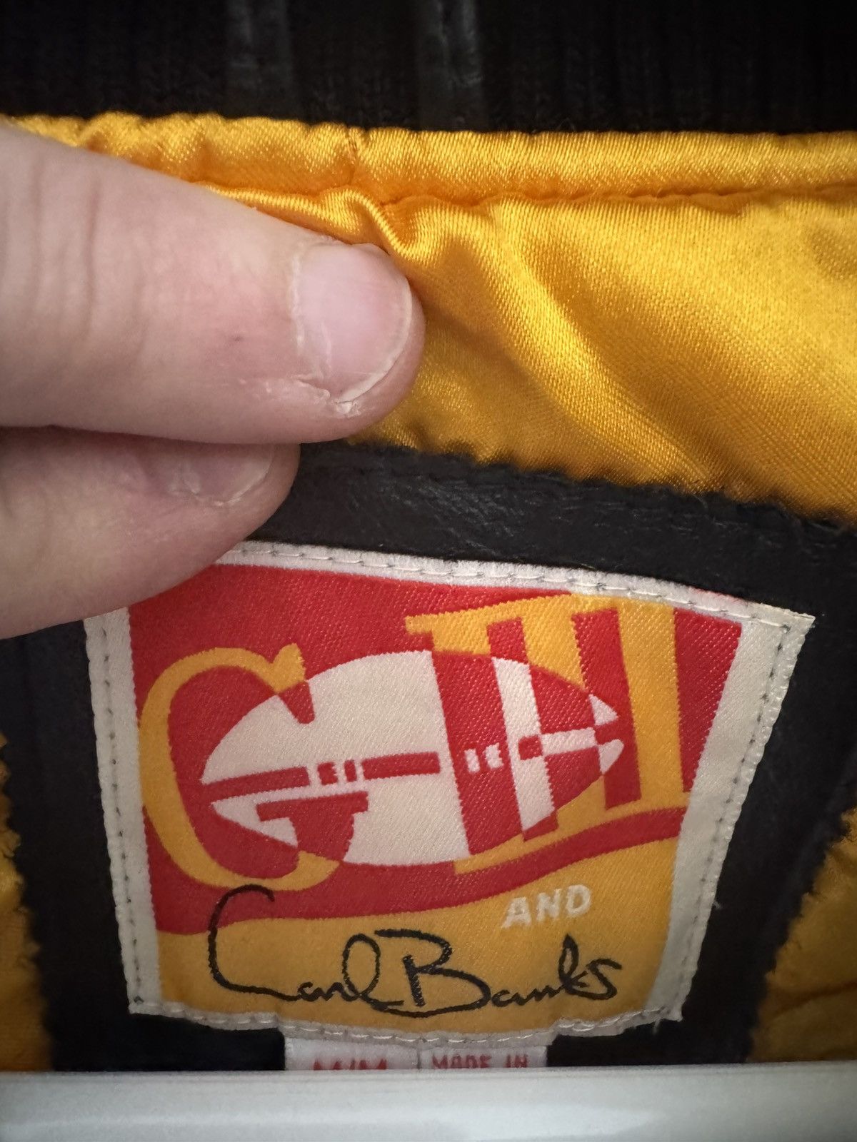 G-III Vintage 90s G-III Carl Banks Kansas City Chiefs Leather Size US M / EU 48-50 / 2 - 8 Thumbnail