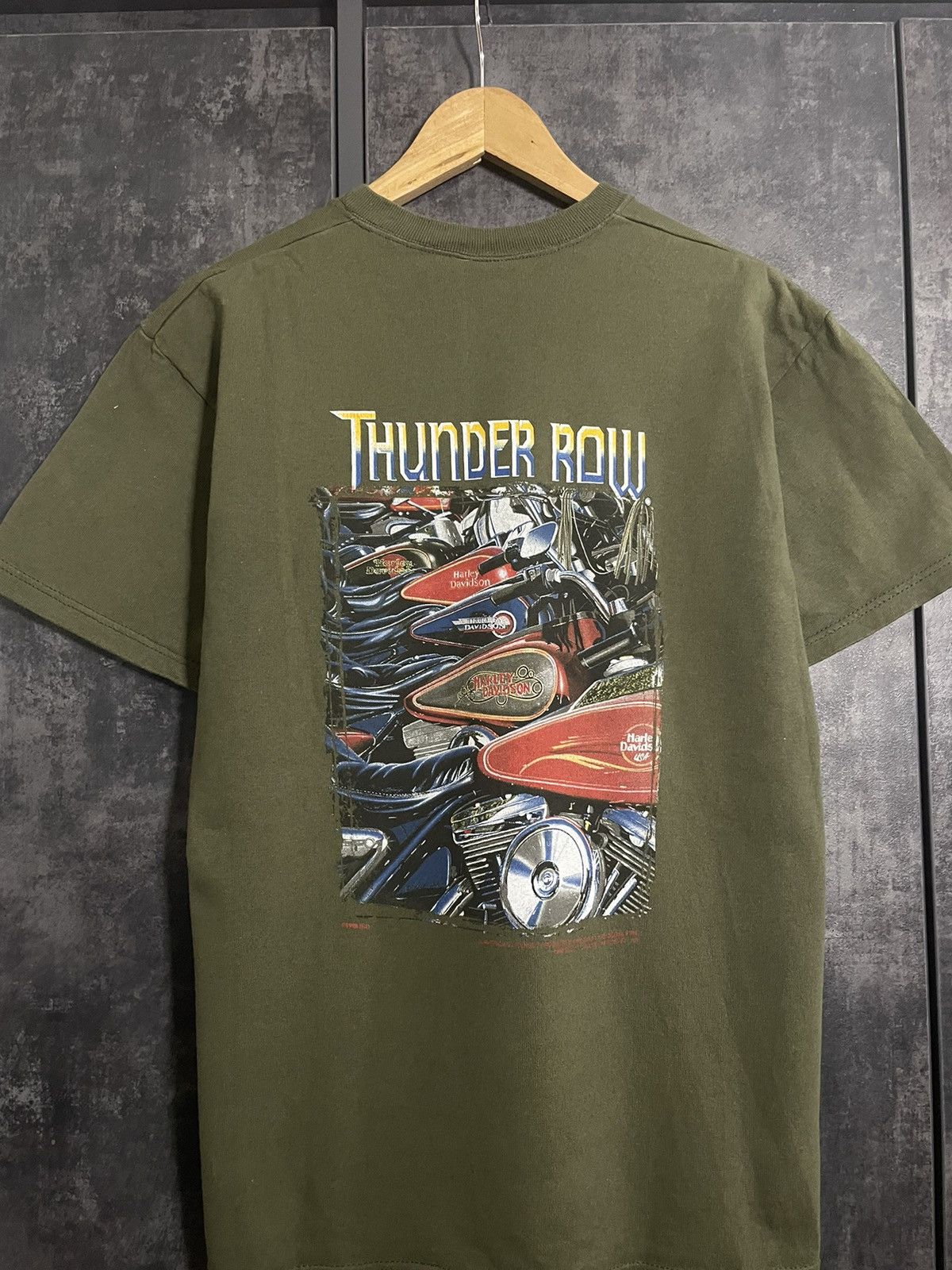Vintage Rare 1998 Harley Davidson Thunder Row T-shirt 3D Emblem USA Size US M / EU 48-50 / 2 - 2 Thumbnail