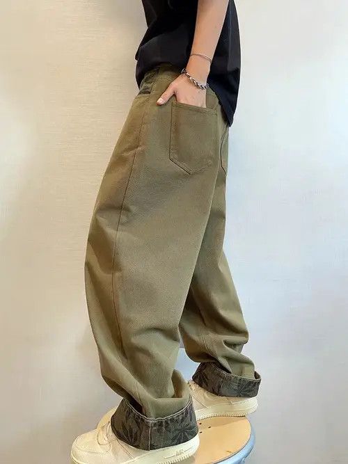 Japanese Brand Vintage Street Splicing Loose Workwear Casual Canvas Pants Size US 30 / EU 46 - 7 Thumbnail