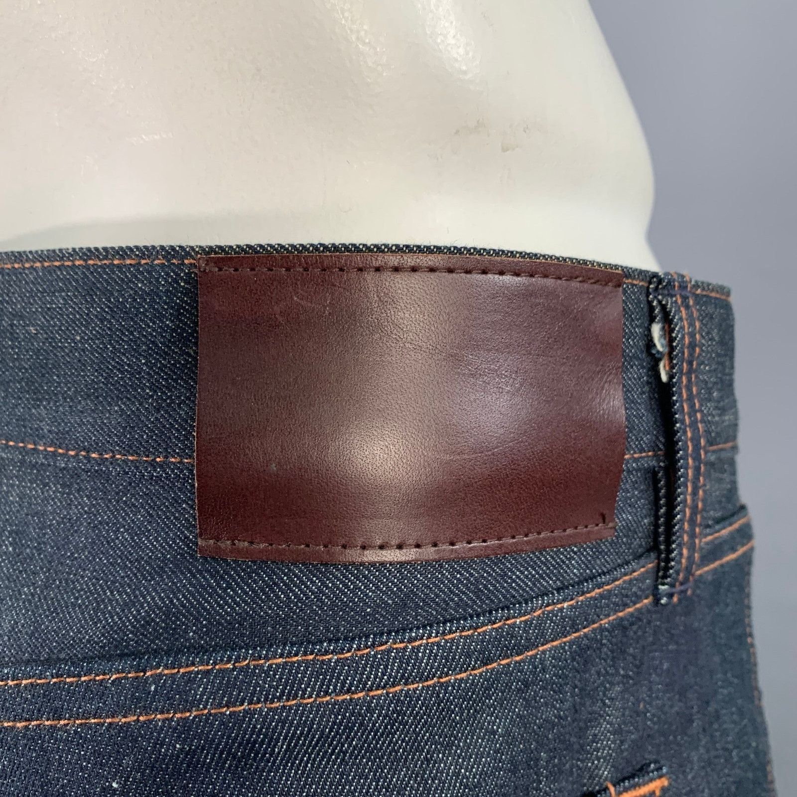 Other A-B FITS 34 Navy Contrast Stitch Cotton Button Fly Jeans Size US 34 / EU 50 - 4 Thumbnail