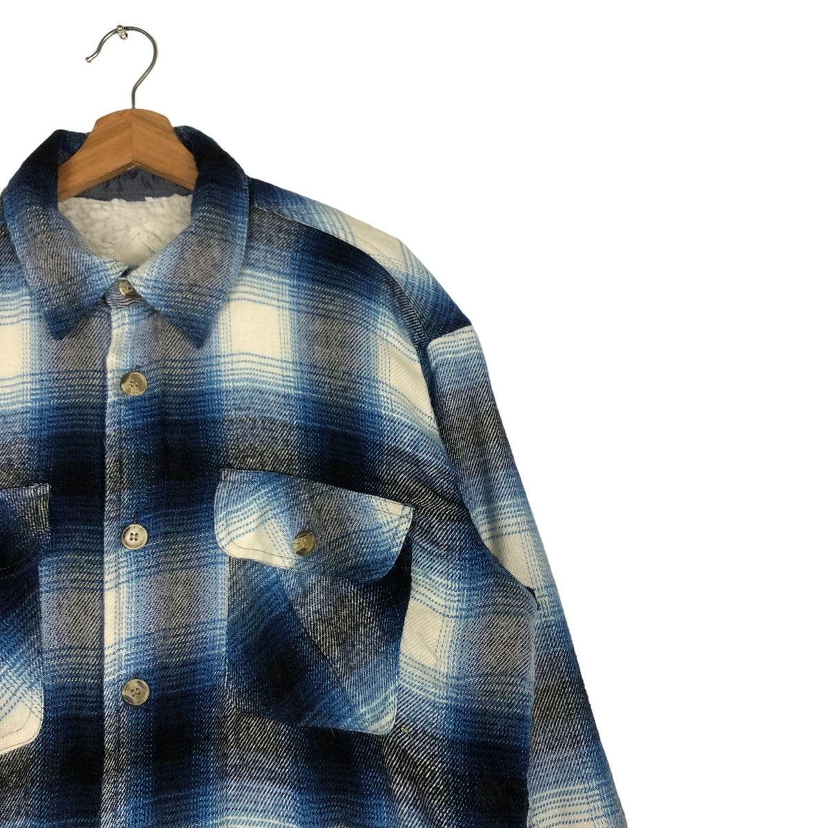 Flannel 🔥VINTAGE FLANNEL SHIRT JACKET SHEARLING LUCUPE ISSEY MIYAKE Size US M / EU 48-50 / 2 - 6 Thumbnail