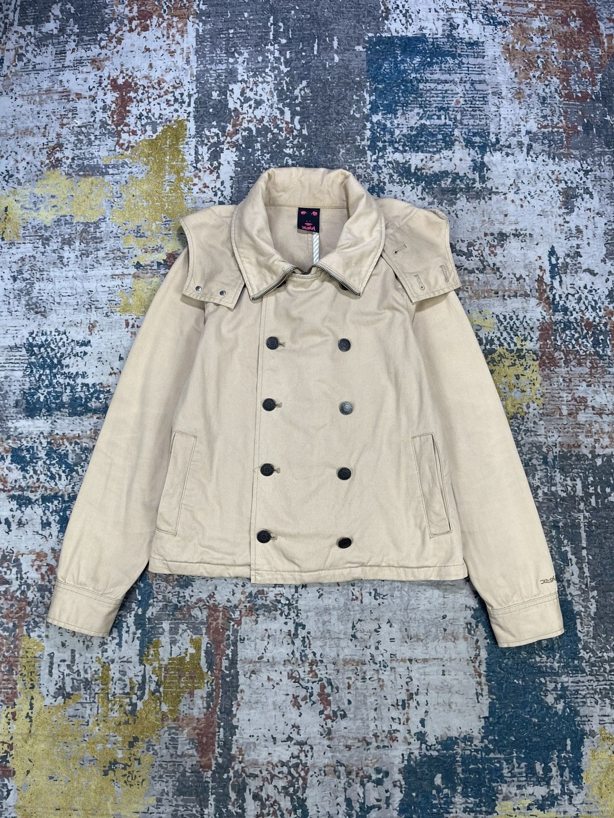 X-Girl X-Girl Double Breasted Hooded Short Trench Jacket Size XS / US 0-2 / IT 36-38 - 5 Thumbnail