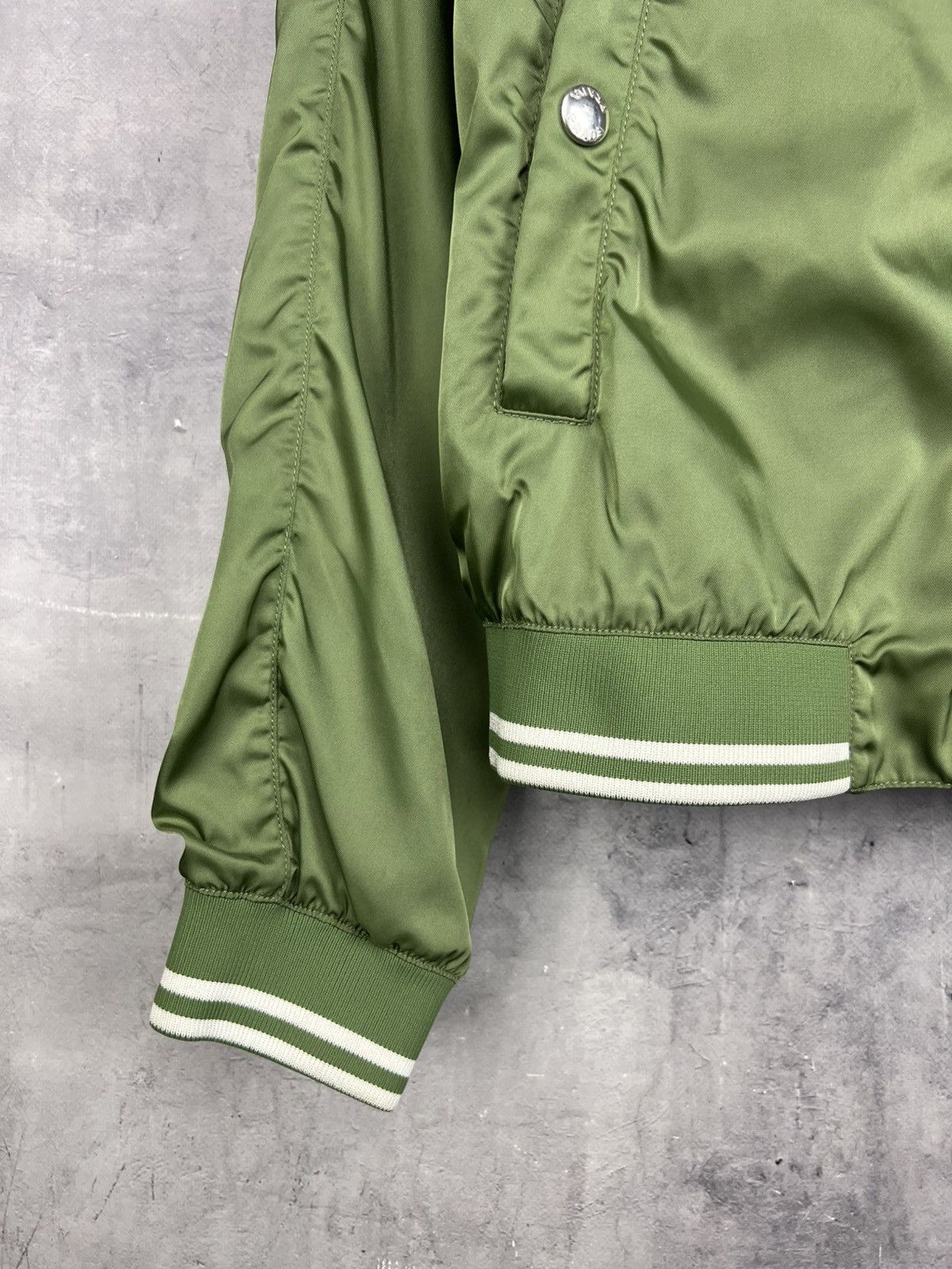 Prada Prada Milano 2014 Metallic Green Nylon Bomber Jacket Size M Size US M / EU 48-50 / 2 - 15 Thumbnail