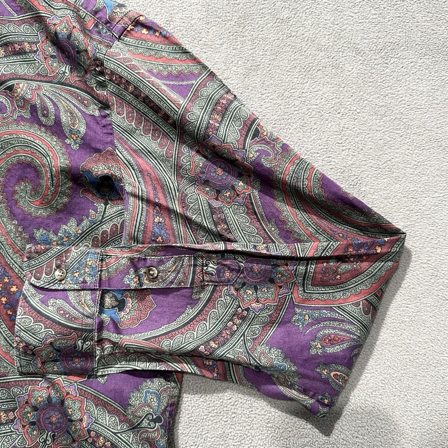 Ralph Lauren Lauren Ralph Lauren Shirt Womens Medium Purple Paisley Print Button Up Geometric Size M / US 6-8 / IT 42-44 - 6 Thumbnail