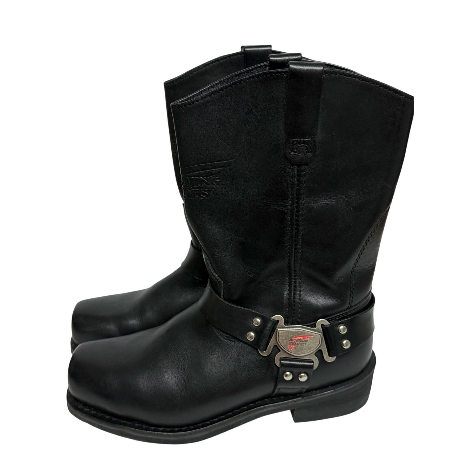 Red Wing 979 Black Leather Side Zip Motorcycle Boots Size 10 D Red Wing Heritage Roughneck Leather Boots For Men | J.Crew main image 4