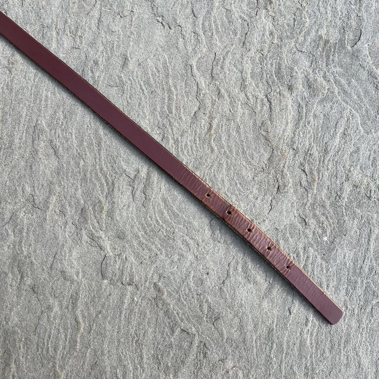 Etienne Aigner Vintage 90s Dark Brown Oil Tanned Leather Designer Belt Size ONE SIZE - 6 Thumbnail