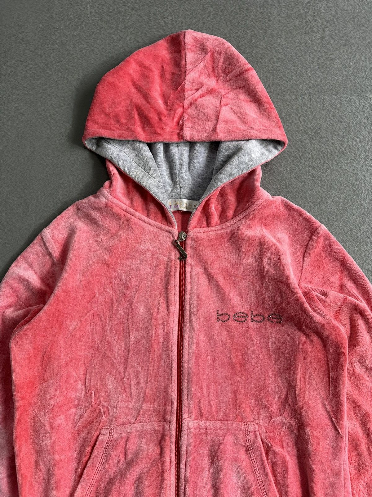 Beauty Beast BEBE GLITTER PINK VELVET ZIP HOODIE IFSIXWASNINE LGB STYLE Size S / US 4 / IT 40 - 3 Thumbnail