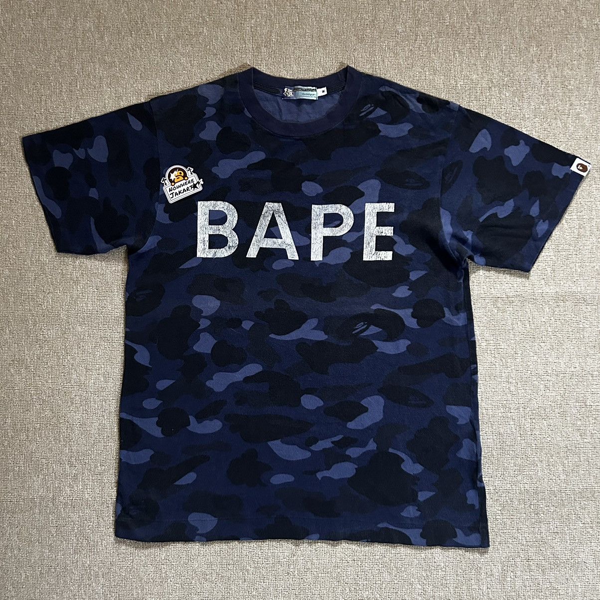 00's Vintage Bape Spell Out Blue Camo