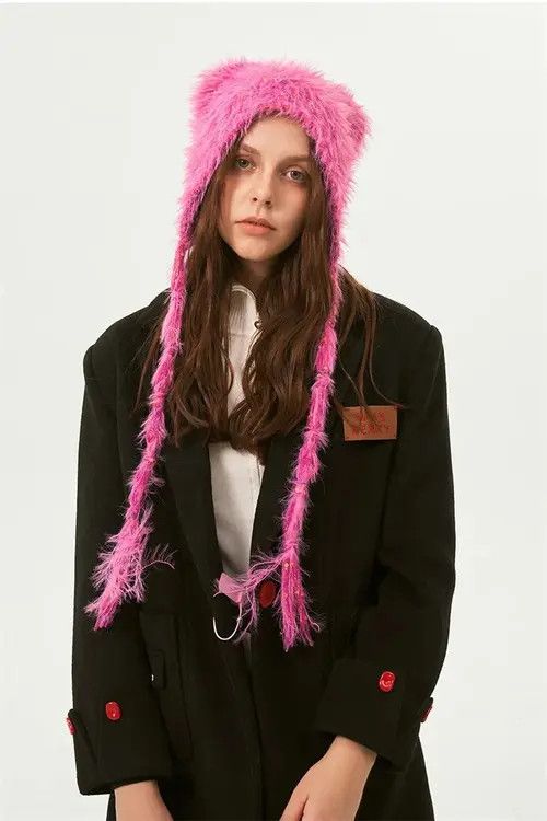 Designer × Japanese Brand Designer Fashion Fluffy Teddy Bear Hat Balaclava Size ONE SIZE - 4 Thumbnail