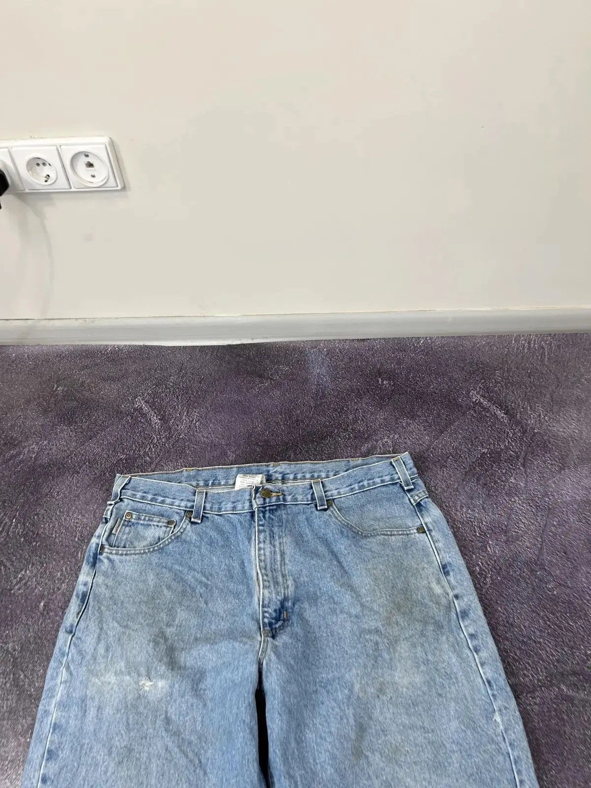 Carhartt Vintage 90s Carhartt Blue Work American Hype Denim Jeans Size US 38 / EU 54 - 8 Thumbnail