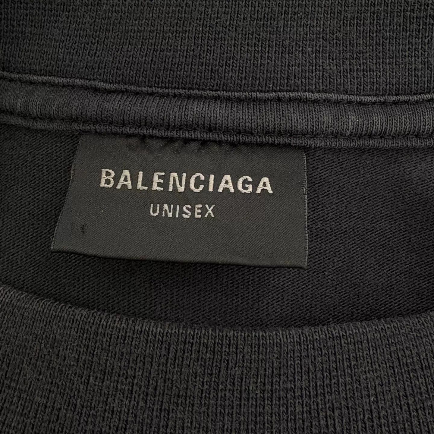 Balenciaga BLCG Coco Tree Graffiti Logo Print Tee Dark Gray M Size M / US 6-8 / IT 42-44 - 3 Thumbnail
