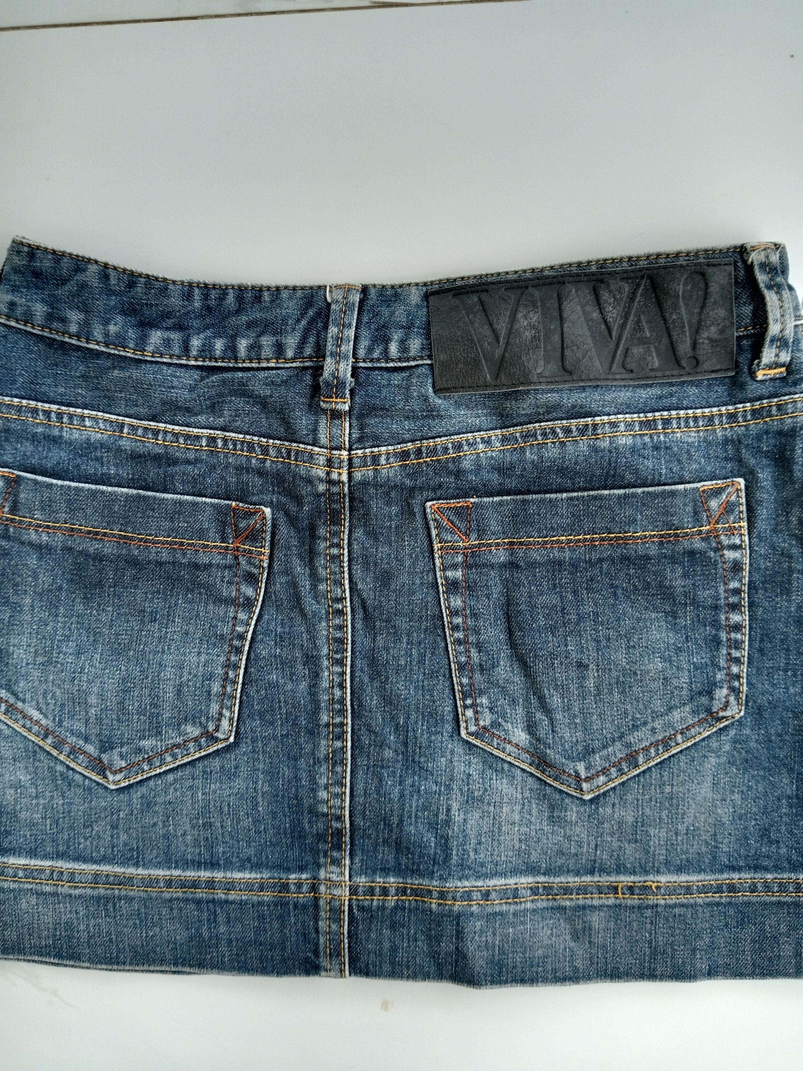 Japanese Brand VIVAYOU Mini SKIRT Blue Denim Japanese Brand Size 28" / US 6 / IT 42 - 8 Thumbnail