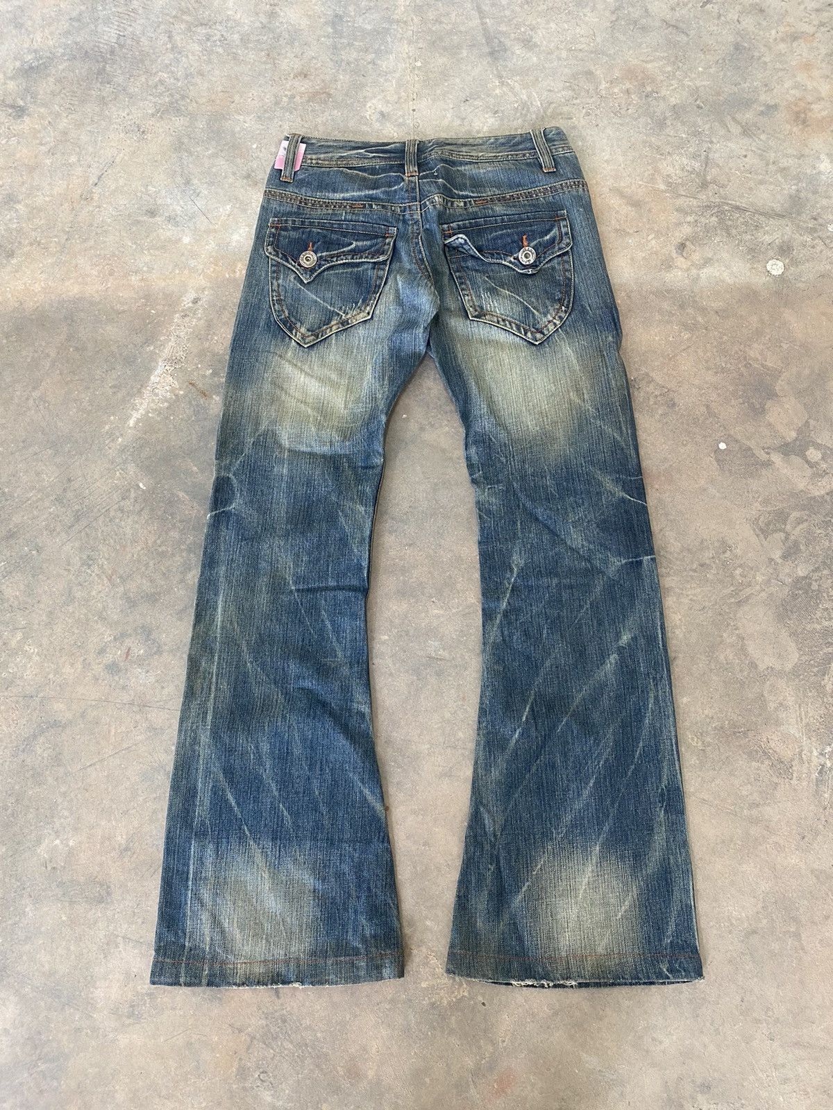 Hysteric Glamour × Japanese Brand × Le Grande Bleu (L.G.B.) Flare ☠️ Remix Wash Jeans punk Grunge LGB Rare Japan Size US 30 / EU 46 - 10 Thumbnail