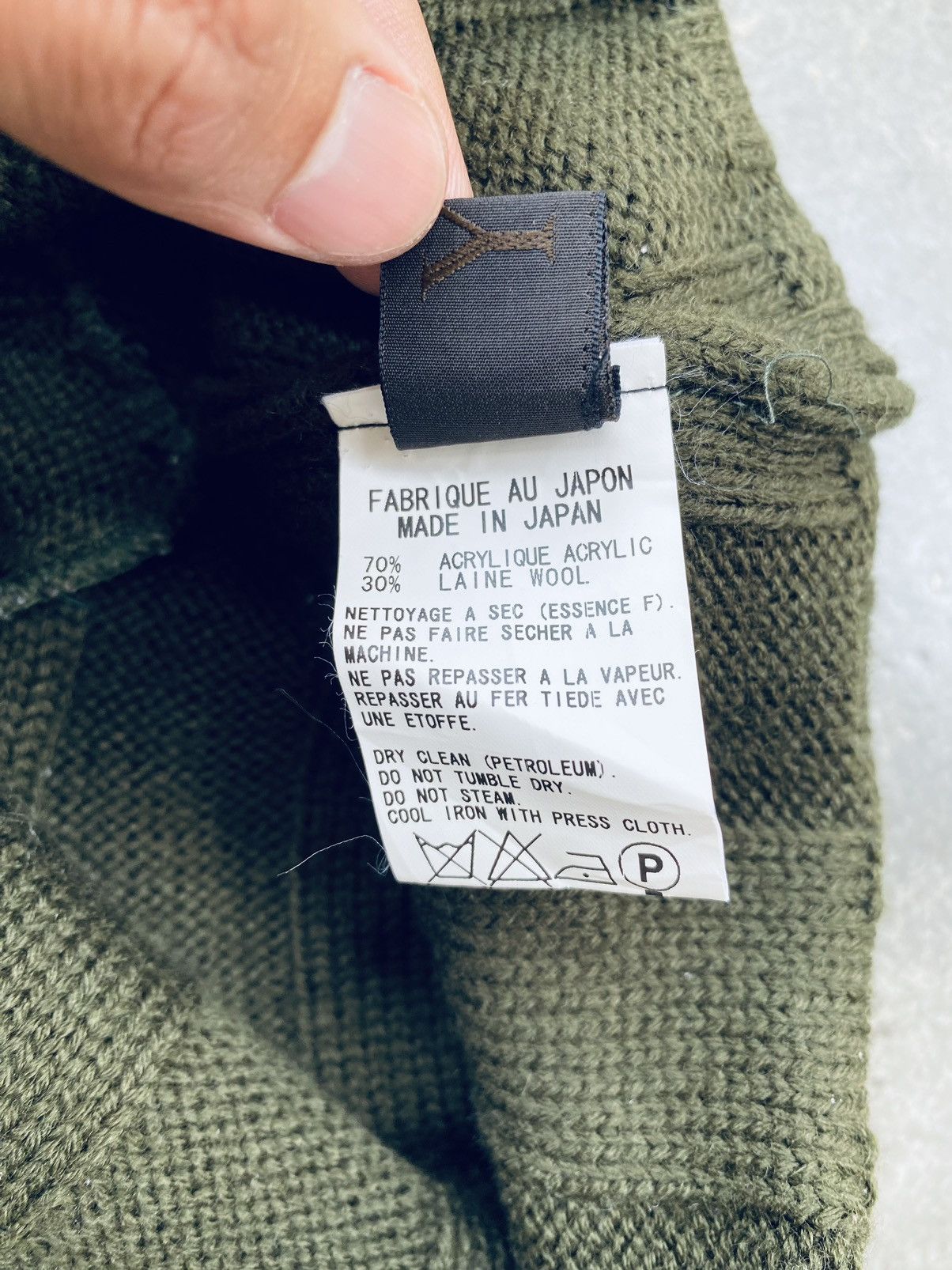 Yohji Yamamoto Y’s Yohji Yamamoto – Olive Green Knit Beanie – Made in Japan Size ONE SIZE - 6 Thumbnail