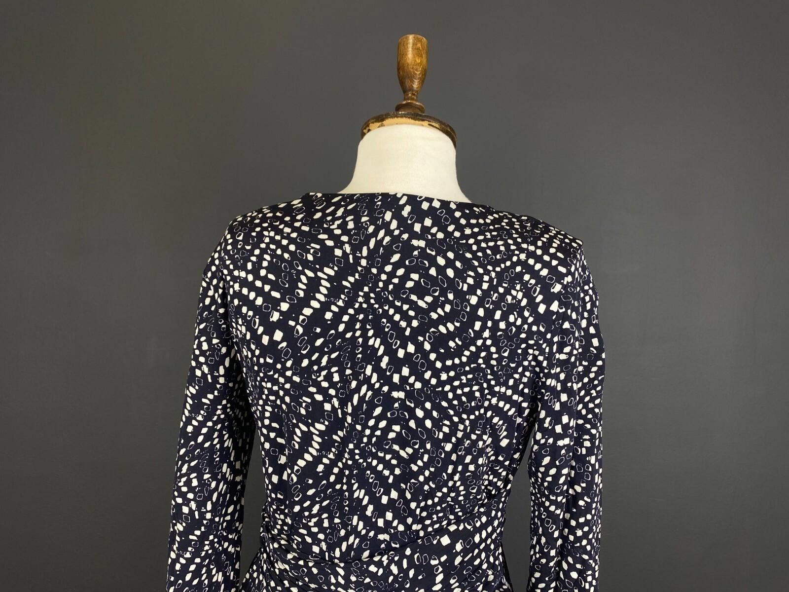 Designer Max Mara Studio Blue Desiner 3/4 Sleeve Midi Dress Size L Size L / US 10 / IT 46 - 7 Thumbnail
